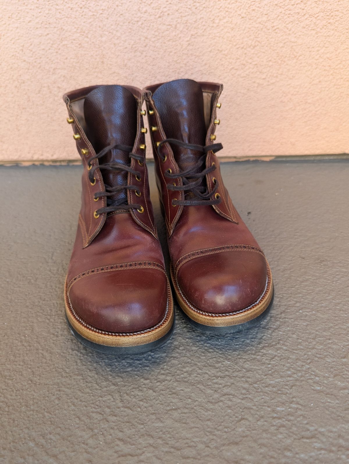 Photo by unofficiallegends on November 3, 2024 of the Iron Boots 5515 in Maryam Ruggine Shell Cordovan.