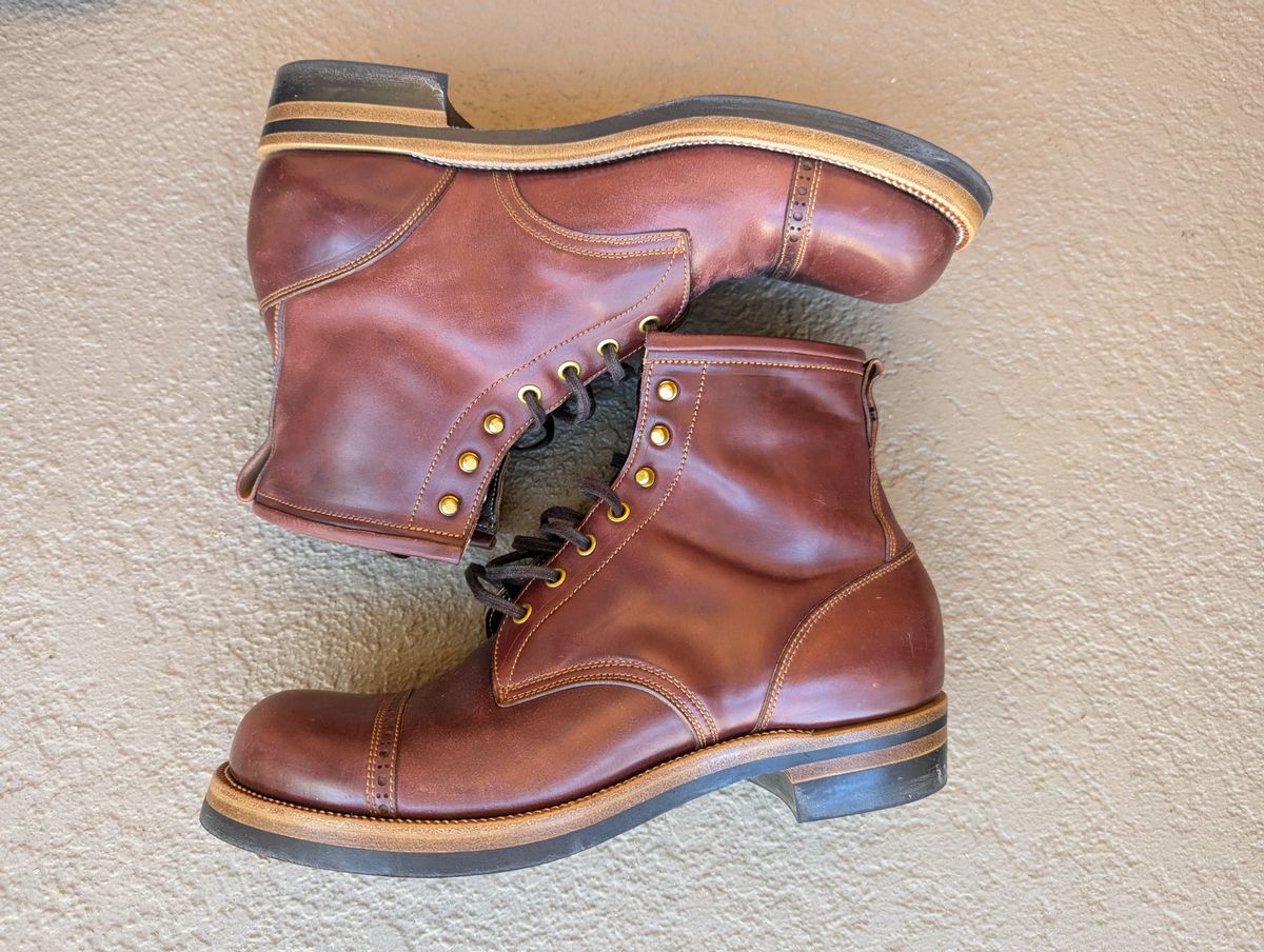 Photo by unofficiallegends on November 3, 2024 of the Iron Boots 5515 in Maryam Ruggine Shell Cordovan.