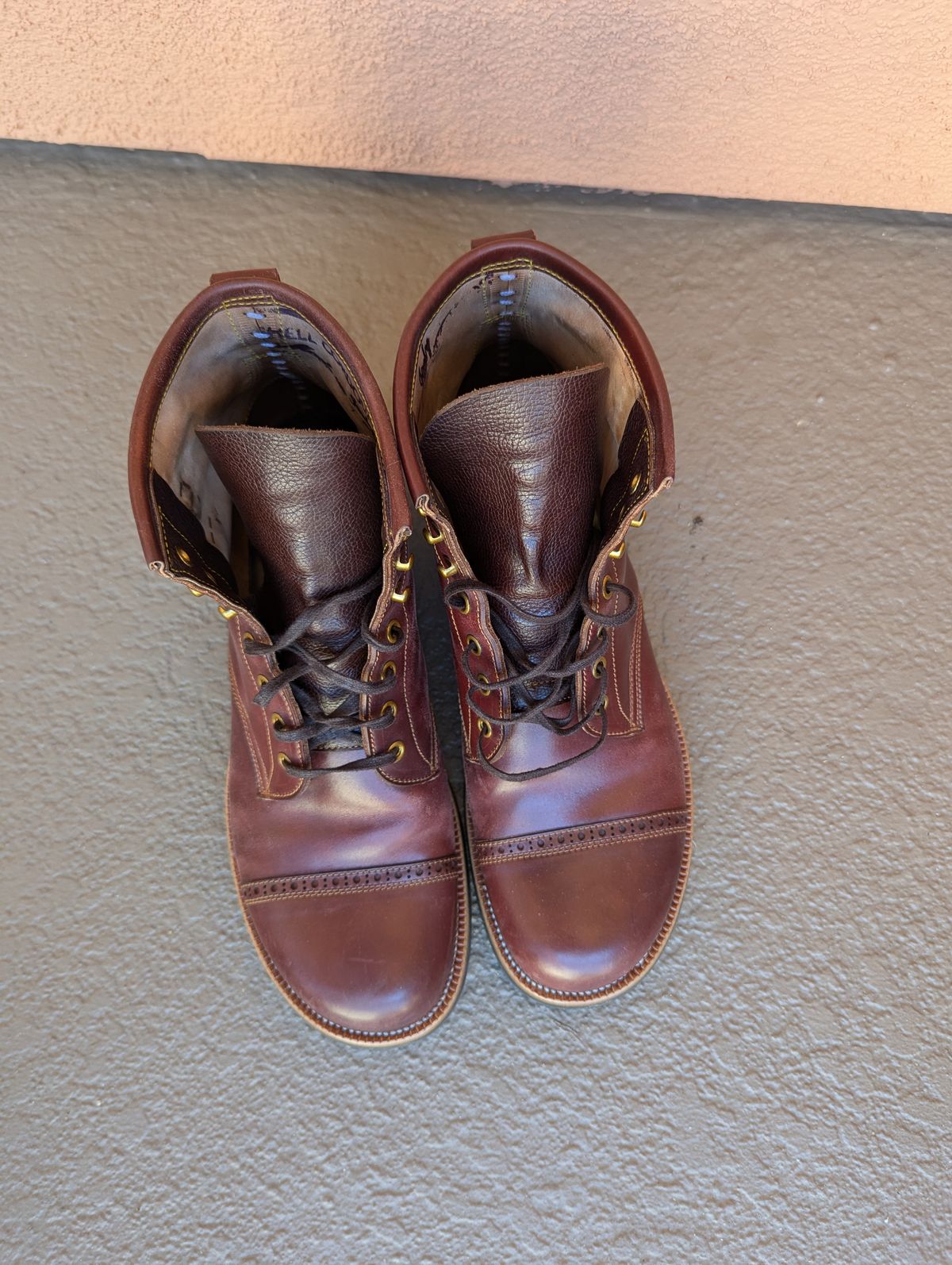 Photo by unofficiallegends on November 3, 2024 of the Iron Boots 5515 in Maryam Ruggine Shell Cordovan.