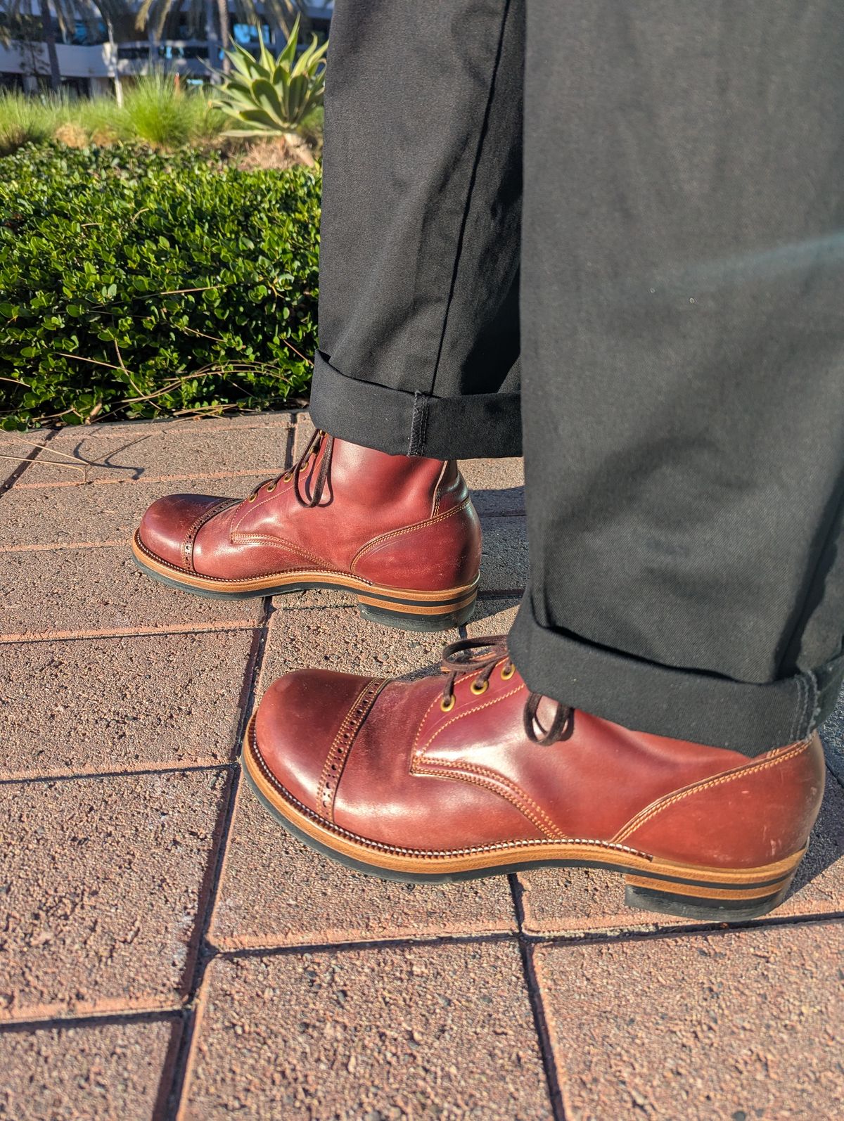 Photo by unofficiallegends on December 4, 2024 of the Iron Boots 5515 in Maryam Ruggine Shell Cordovan.