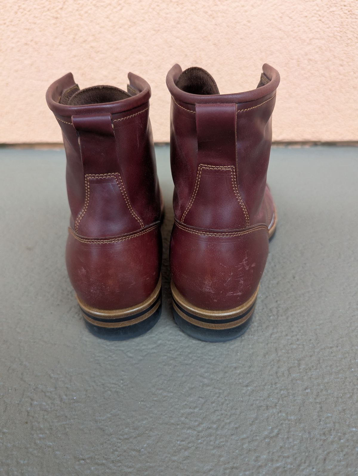 Photo by unofficiallegends on December 4, 2024 of the Iron Boots 5515 in Maryam Ruggine Shell Cordovan.