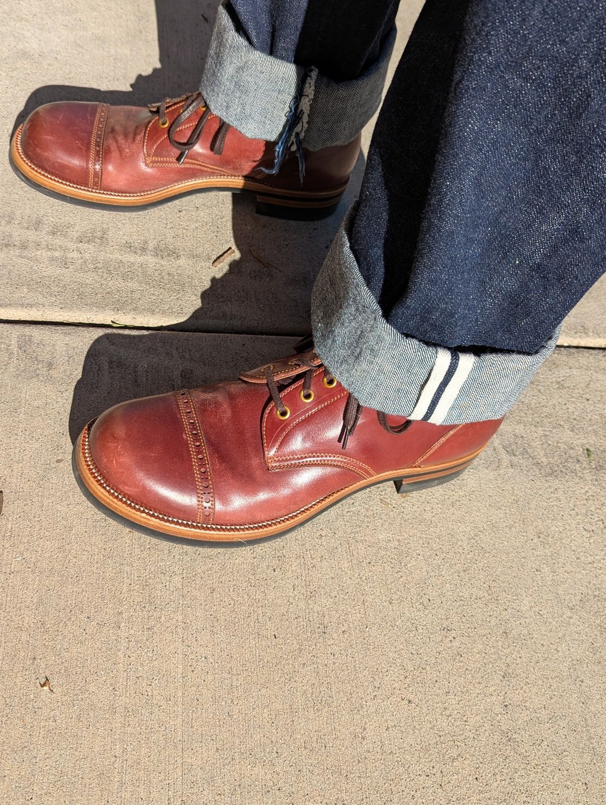 Photo by unofficiallegends on January 2, 2025 of the Iron Boots 5515 in Maryam Ruggine Shell Cordovan.