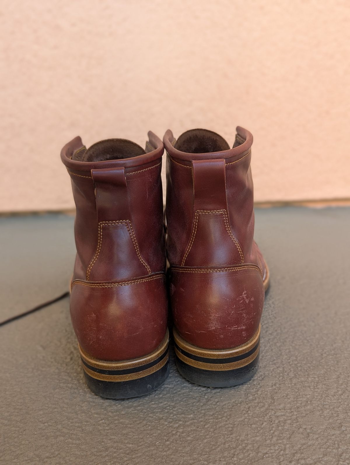 Photo by unofficiallegends on January 2, 2025 of the Iron Boots 5515 in Maryam Ruggine Shell Cordovan.