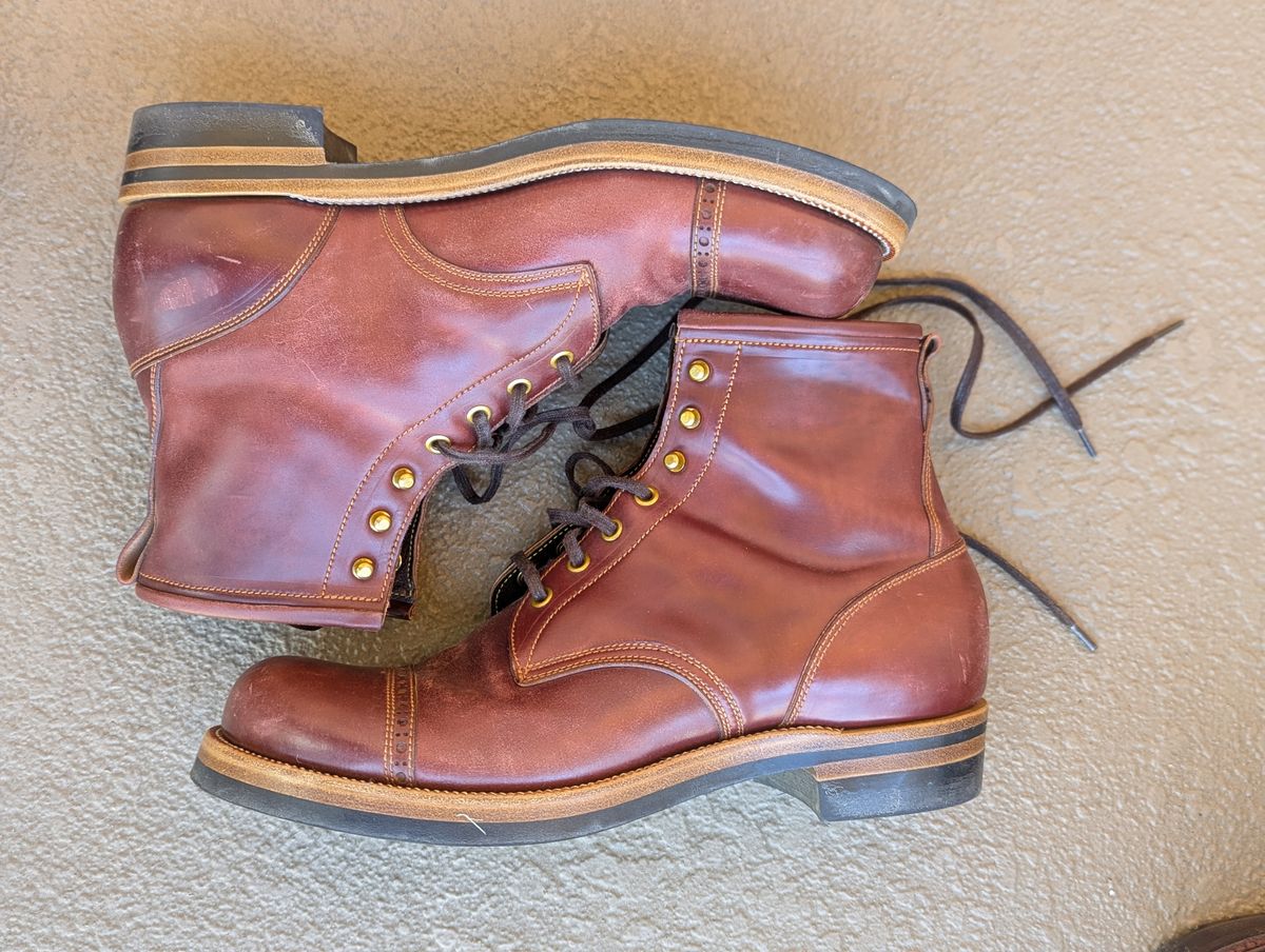 Photo by unofficiallegends on January 2, 2025 of the Iron Boots 5515 in Maryam Ruggine Shell Cordovan.