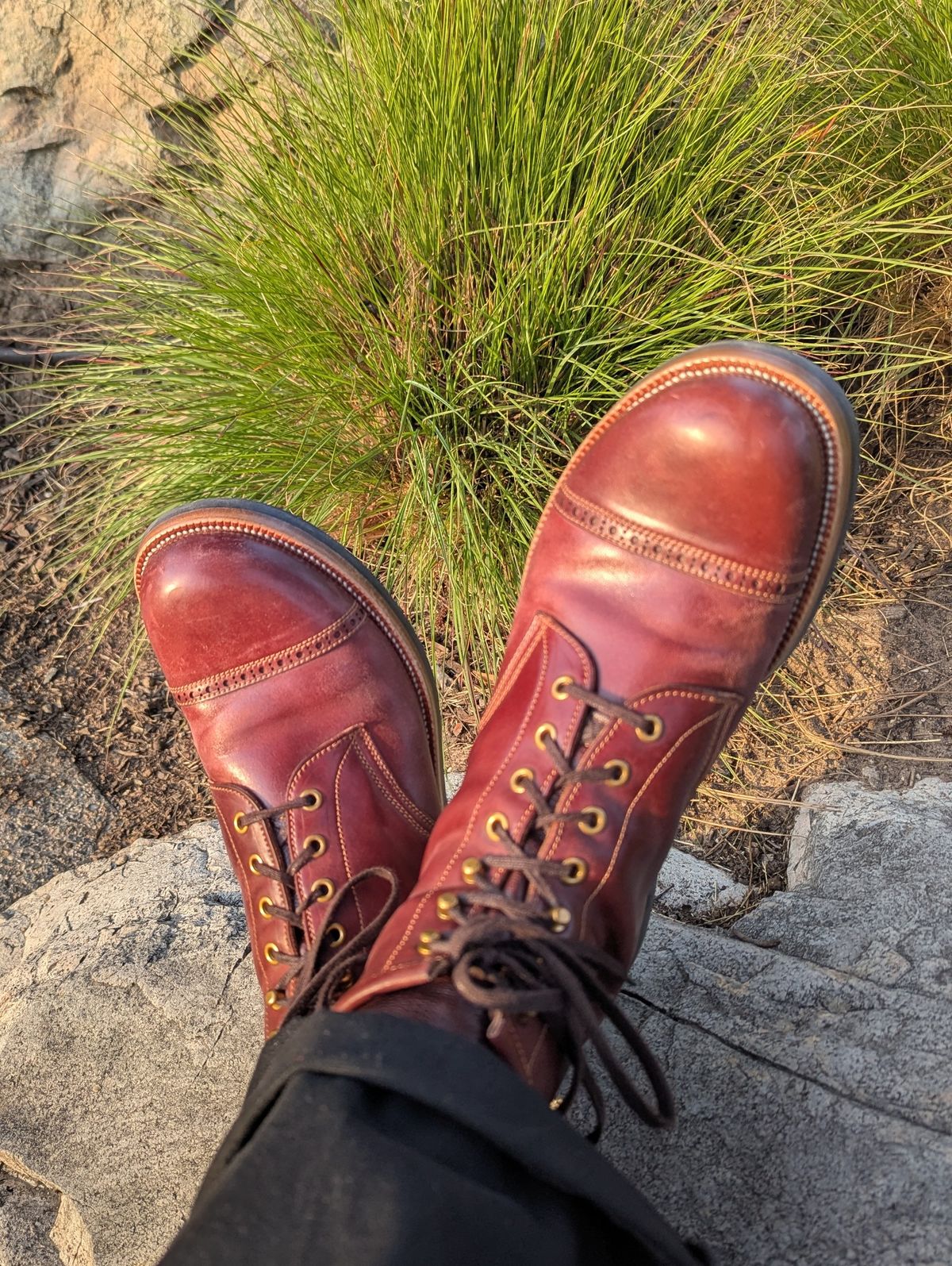 Photo by unofficiallegends on February 1, 2025 of the Iron Boots 5515 in Maryam Ruggine Shell Cordovan.