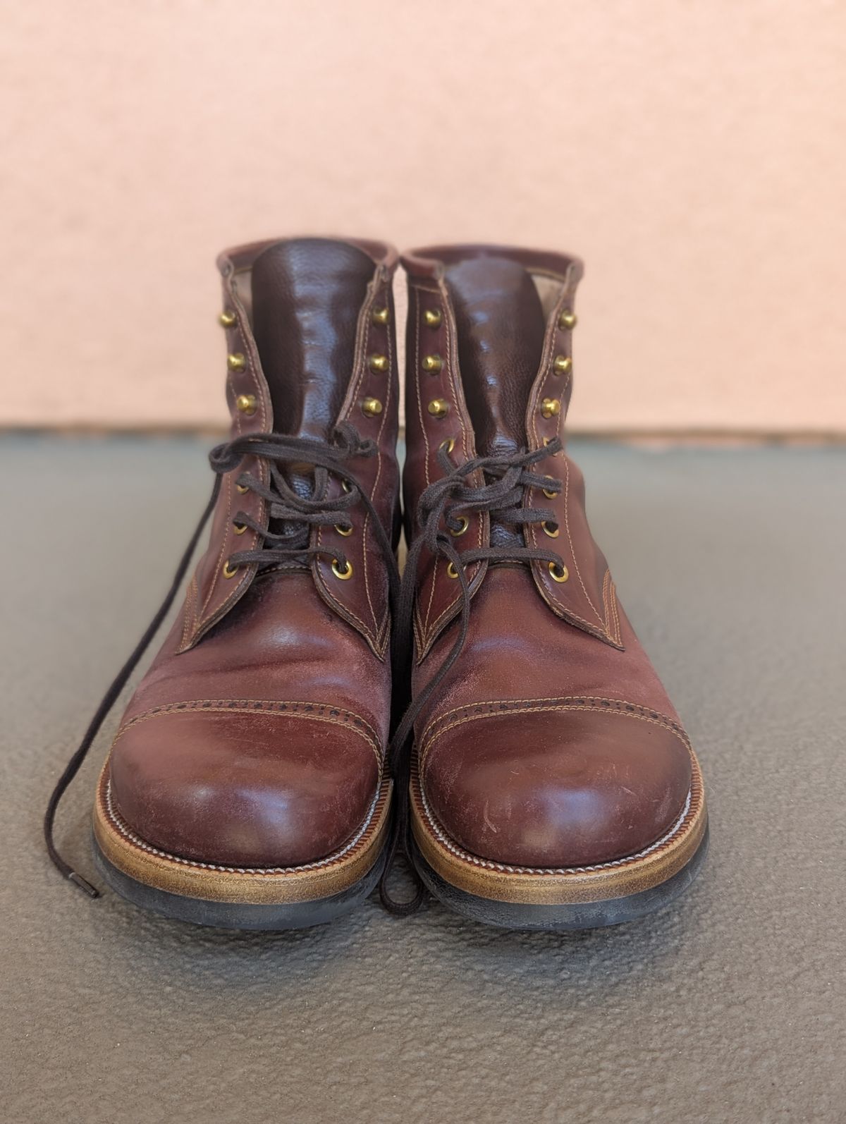 Photo by unofficiallegends on February 2, 2025 of the Iron Boots 5515 in Maryam Ruggine Shell Cordovan.