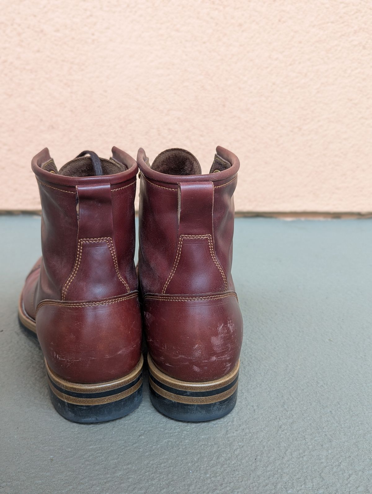 Photo by unofficiallegends on March 2, 2025 of the Iron Boots 5515 in Maryam Ruggine Shell Cordovan.
