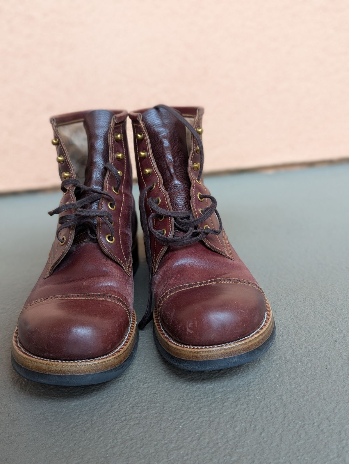 Photo by unofficiallegends on March 2, 2025 of the Iron Boots 5515 in Maryam Ruggine Shell Cordovan.