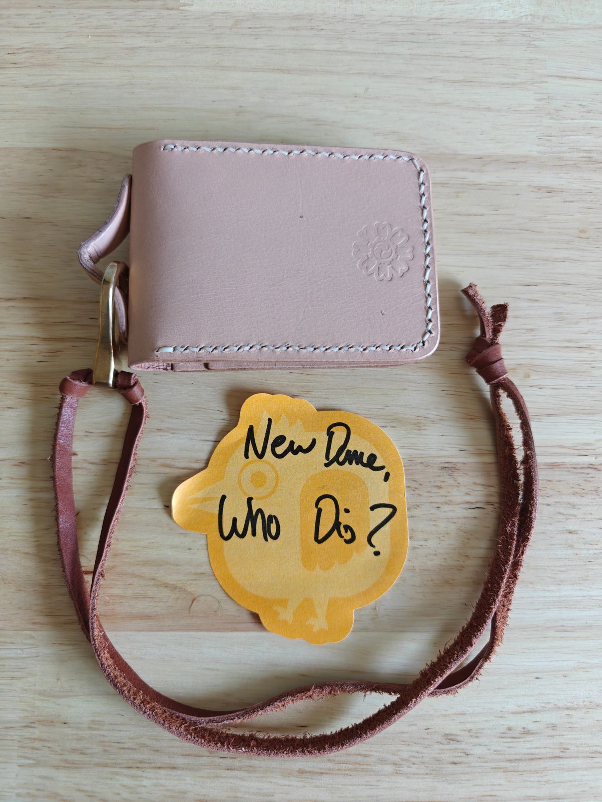 Photo by litespeedd on October 1, 2025 of the Black Lotus Leather Custom Card Case in Korba Buffalo Calf Natural.