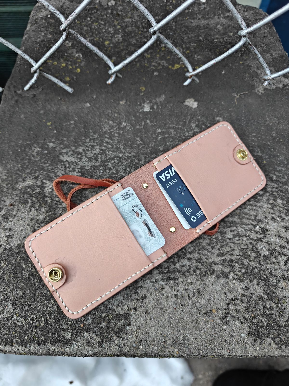 Photo by litespeedd on January 2, 2026 of the Black Lotus Leather Custom Card Case in Korba Buffalo Calf Natural.