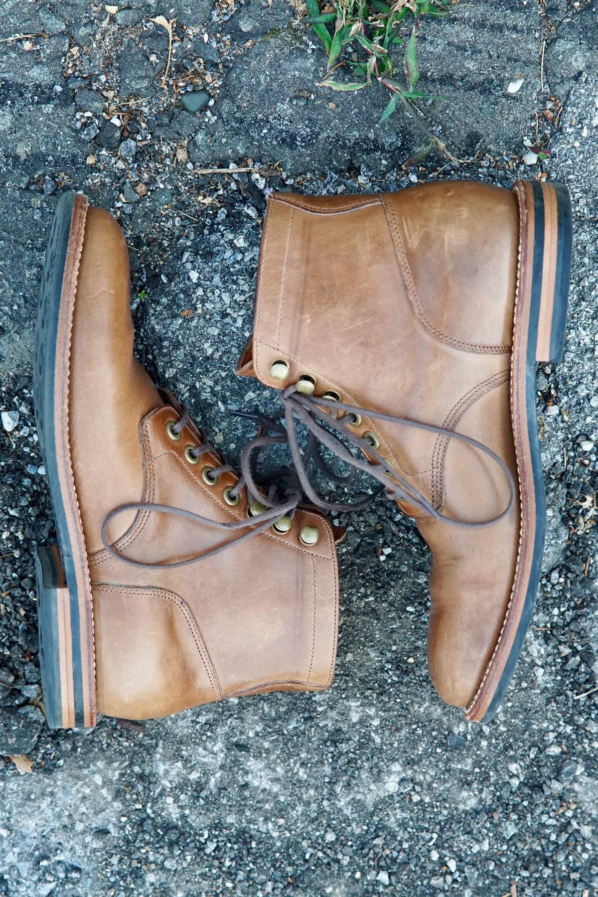 Photo by litespeedd on November 1, 2024 of the Grant Stone Nora Boot in Horween Dune Chromexcel.