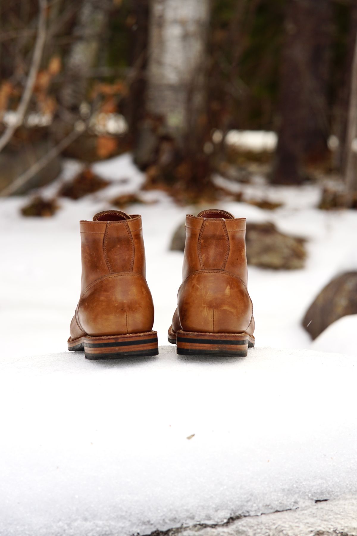 Photo by litespeedd on January 2, 2025 of the Grant Stone Nora Boot in Horween Dune Chromexcel.