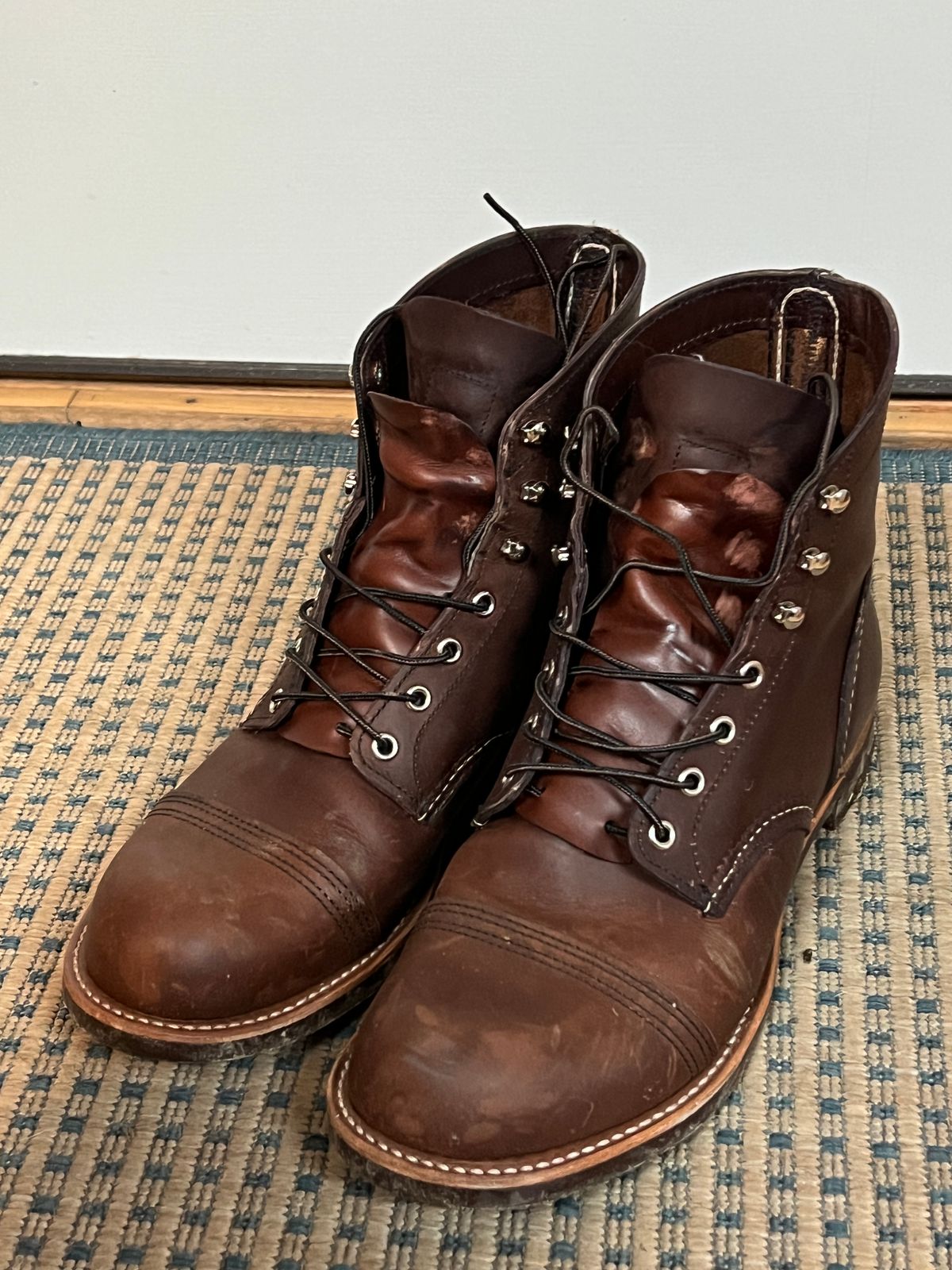 Photo by litespeedd on December 31, 2023 of the Red Wing Iron Ranger in S.B. Foot Amber Harness.