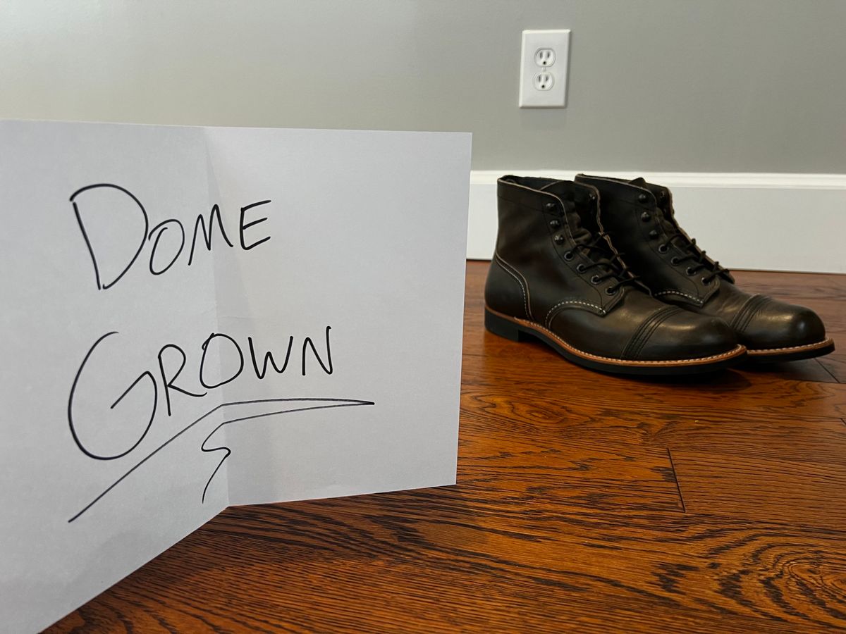 Photo by (deleted user) on November 2, 2023 of the Red Wing Iron Ranger in S.B. Foot Charcoal Rough and Tough.