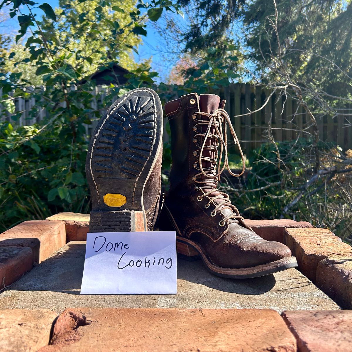 Photo by MasonAlbertini on November 1, 2025 of the Nicks Packer in Horween Brown Waxed Flesh.