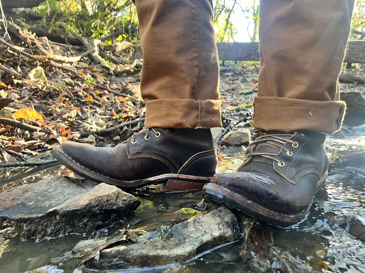 Photo by MasonAlbertini on November 4, 2025 of the Nicks Packer in Horween Brown Waxed Flesh.