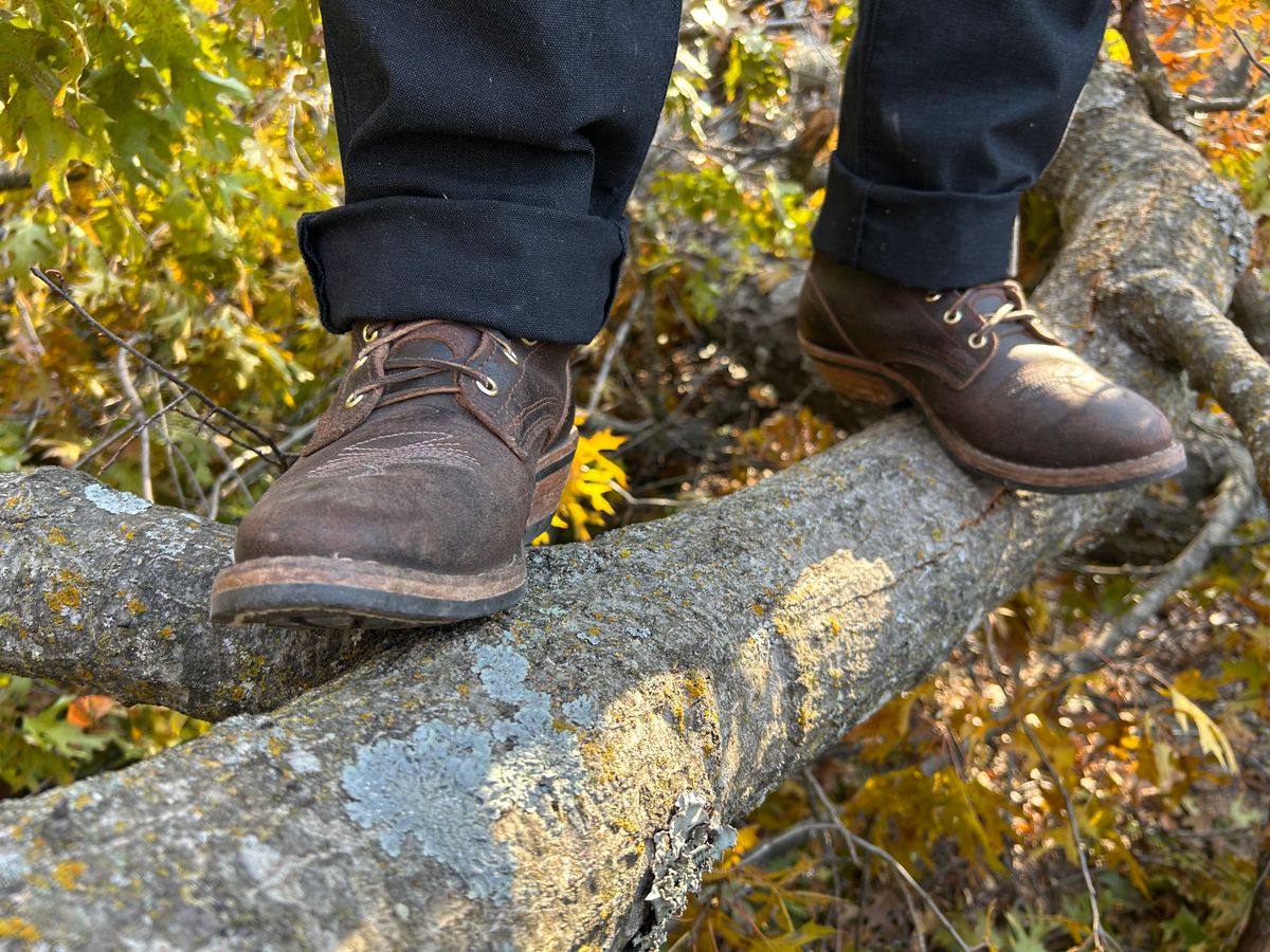 Photo by MasonAlbertini on November 17, 2025 of the Nicks Packer in Horween Brown Waxed Flesh.