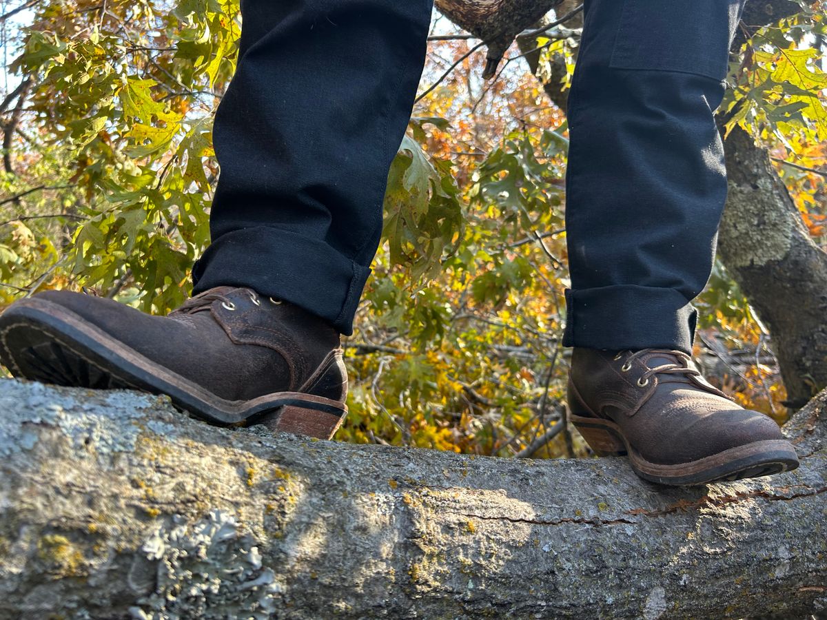 Photo by MasonAlbertini on November 17, 2025 of the Nicks Packer in Horween Brown Waxed Flesh.