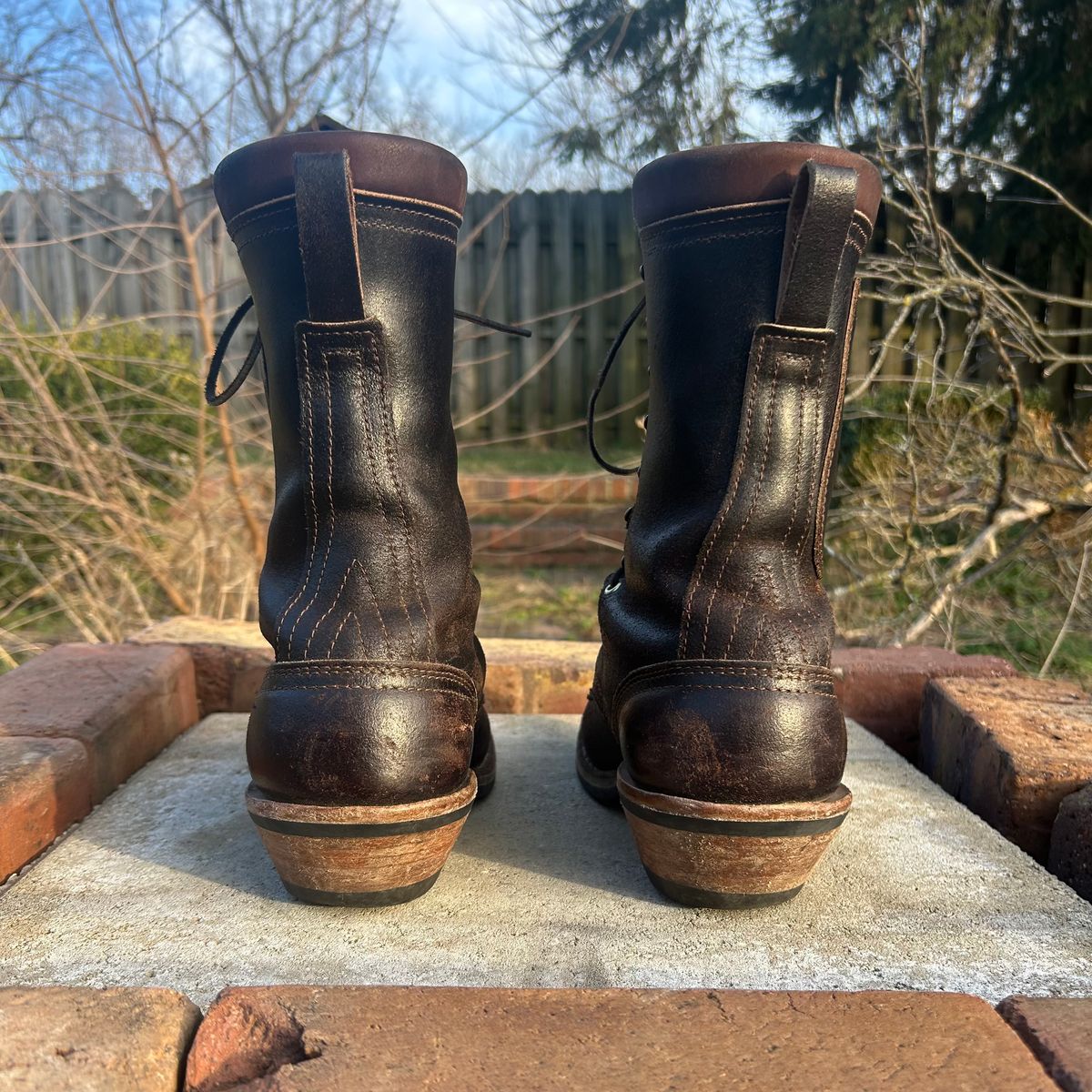 Photo by MasonAlbertini on January 4, 2026 of the Nicks Packer in Horween Brown Waxed Flesh.