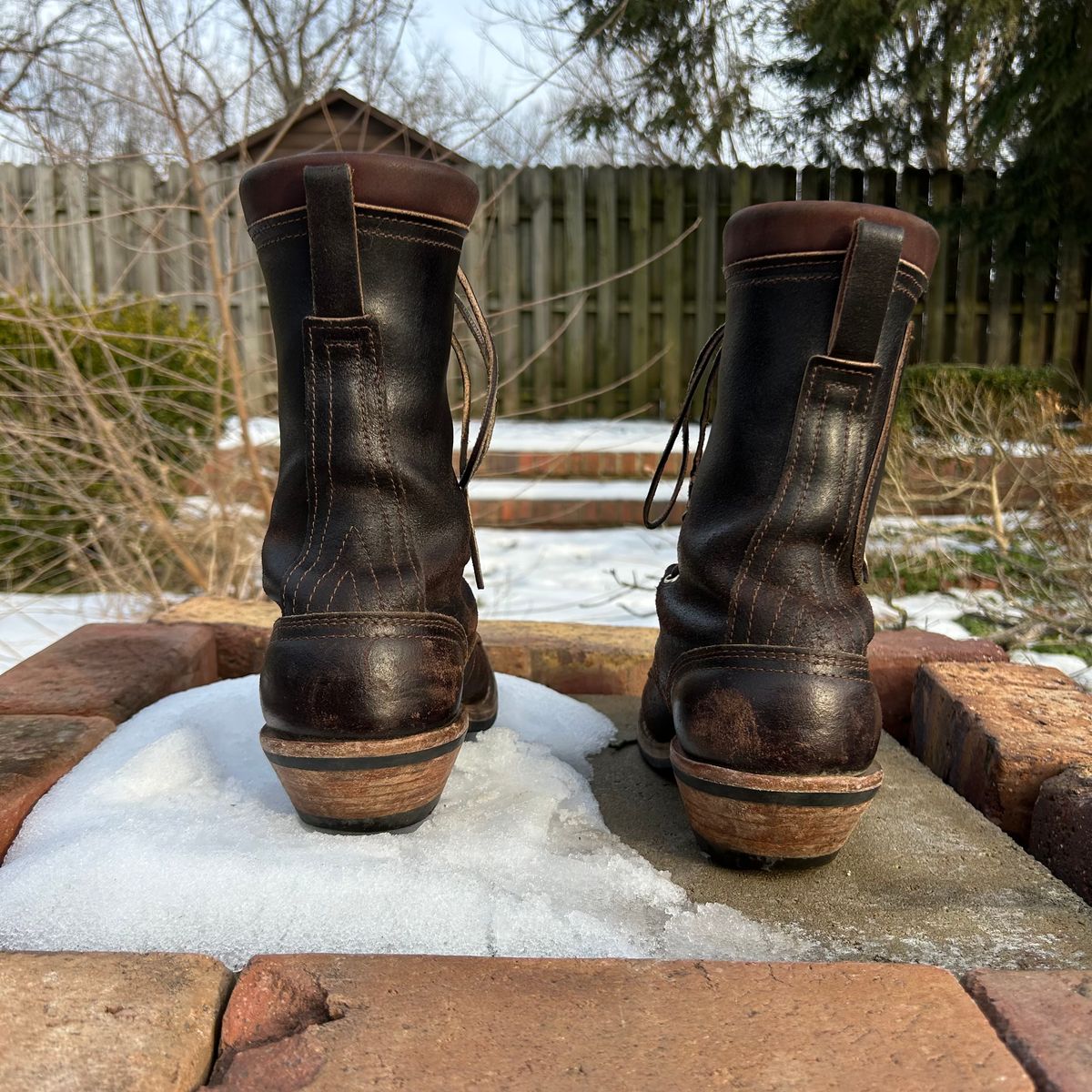 Photo by MasonAlbertini on February 2, 2026 of the Nicks Packer in Horween Brown Waxed Flesh.