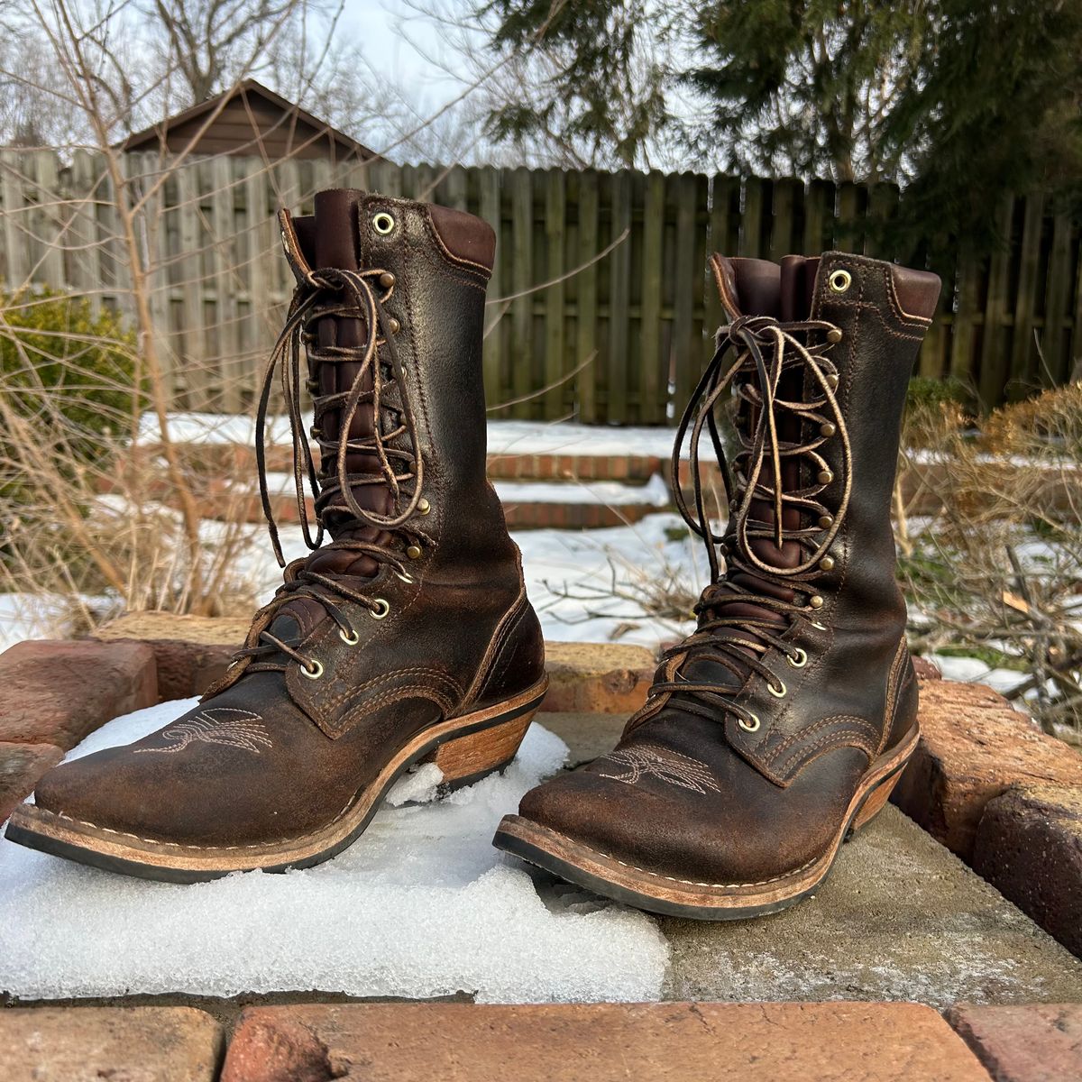 Photo by MasonAlbertini on February 2, 2026 of the Nicks Packer in Horween Brown Waxed Flesh.