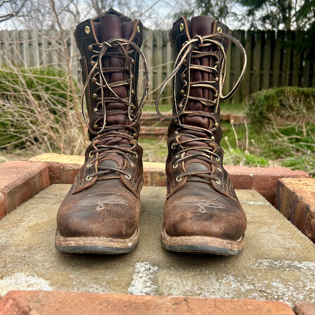 Photo by MasonAlbertini on March 3, 2026 of the Nicks Packer in Horween Brown Waxed Flesh.