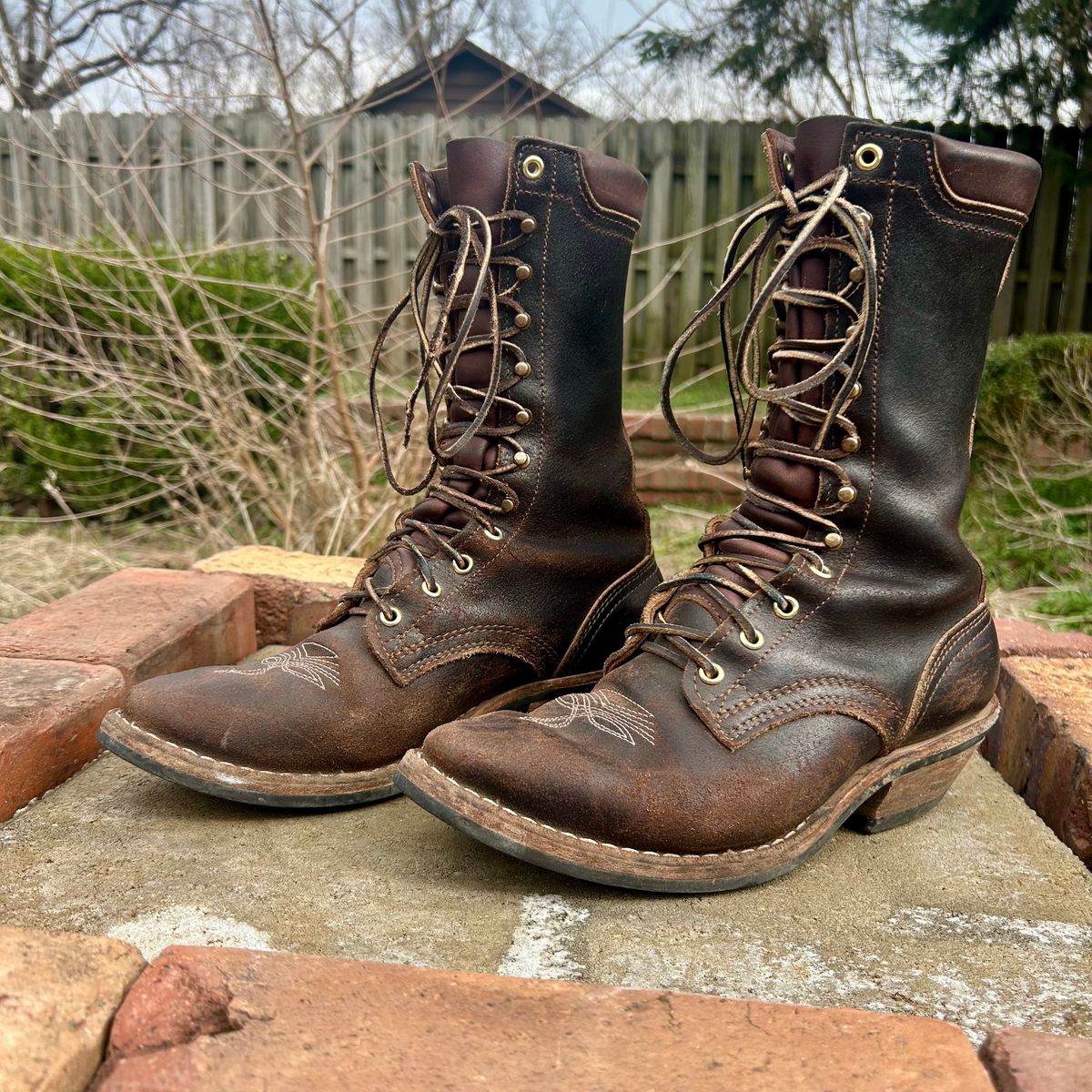 Photo by MasonAlbertini on March 3, 2026 of the Nicks Packer in Horween Brown Waxed Flesh.