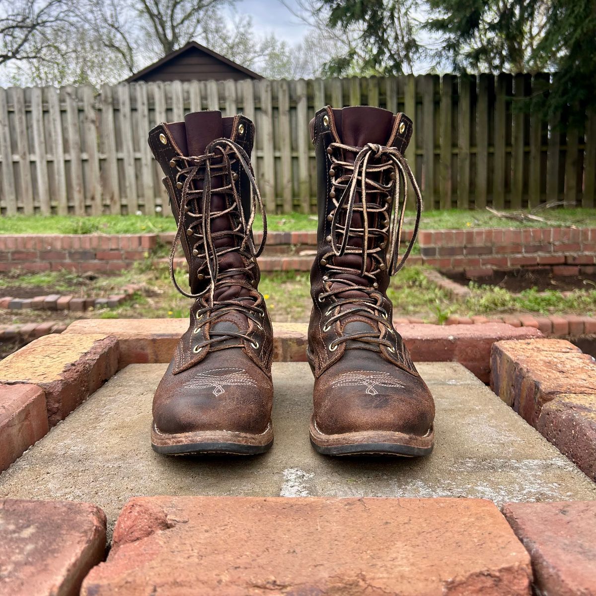 Photo by MasonAlbertini on April 1, 2026 of the Nicks Packer in Horween Brown Waxed Flesh.