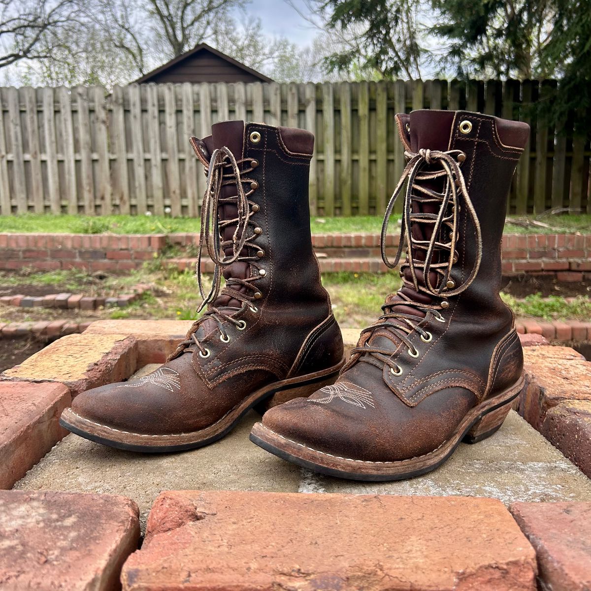 Photo by MasonAlbertini on April 1, 2026 of the Nicks Packer in Horween Brown Waxed Flesh.