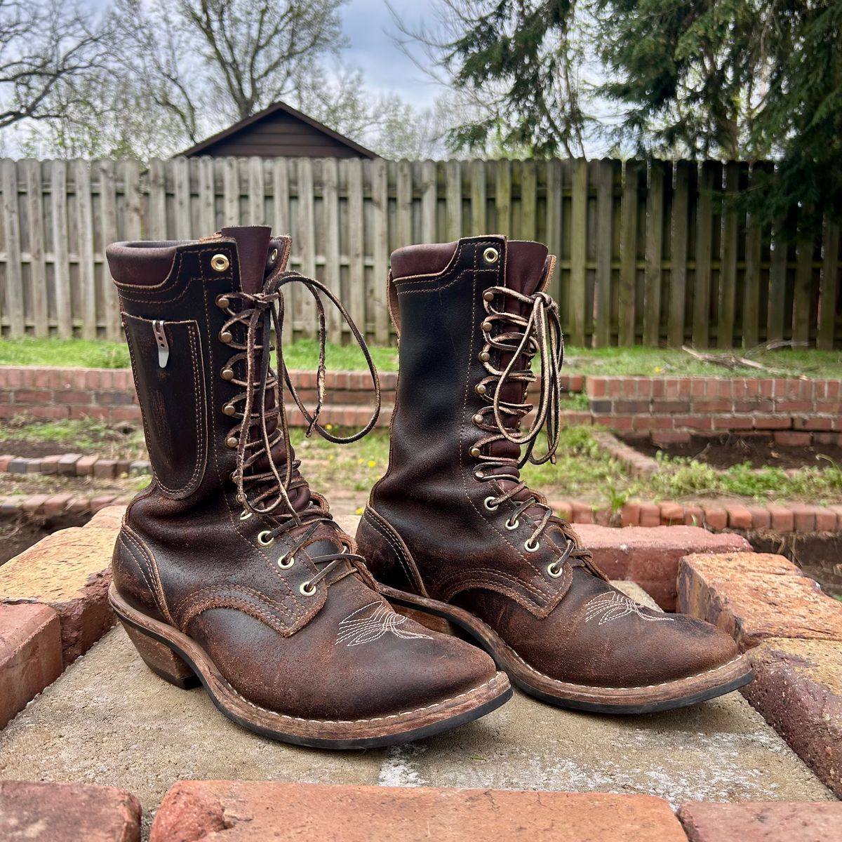 Photo by MasonAlbertini on April 1, 2026 of the Nicks Packer in Horween Brown Waxed Flesh.