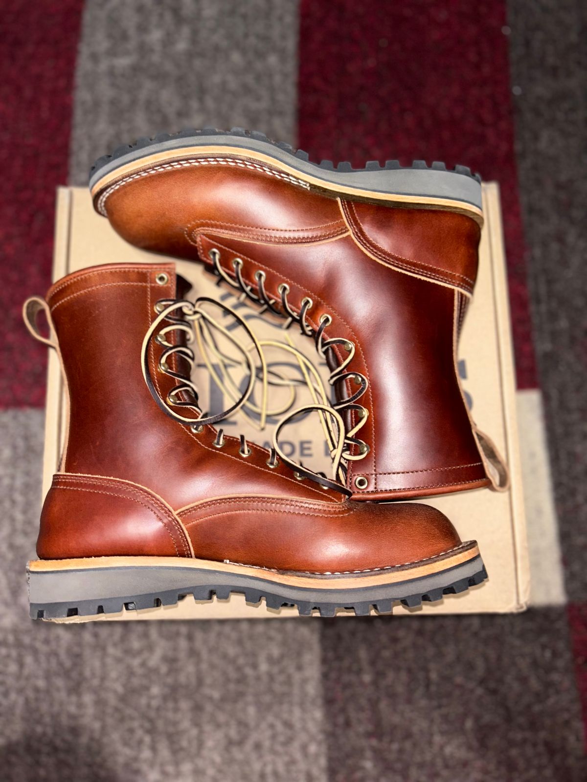 Photo by MasonAlbertini on October 1, 2024 of the Nicks Lace to Toe Heritage in Seidel 1964 Brown Doublehsot.