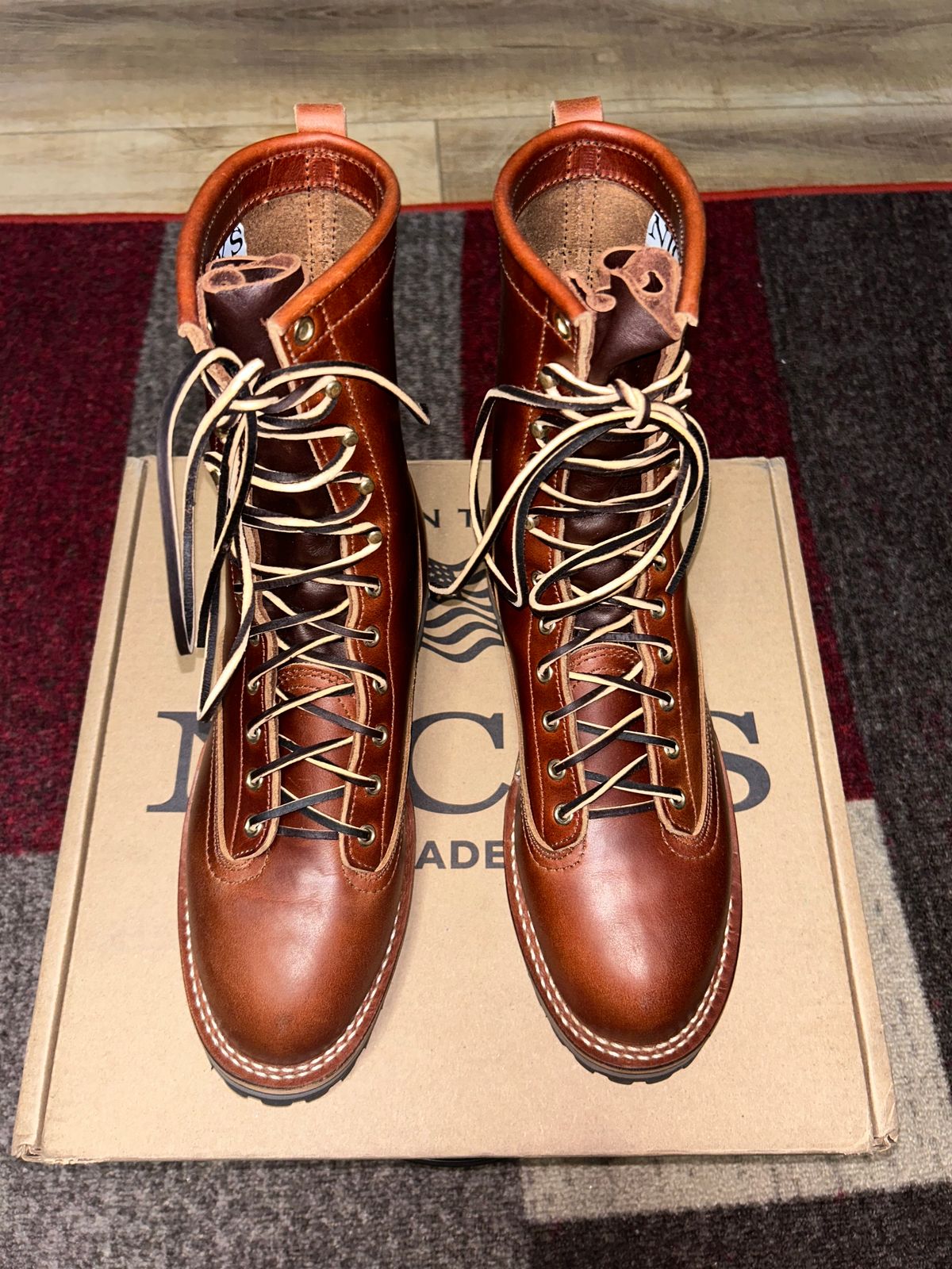Photo by MasonAlbertini on October 1, 2024 of the Nicks Lace to Toe Heritage in Seidel 1964 Brown Doublehsot.