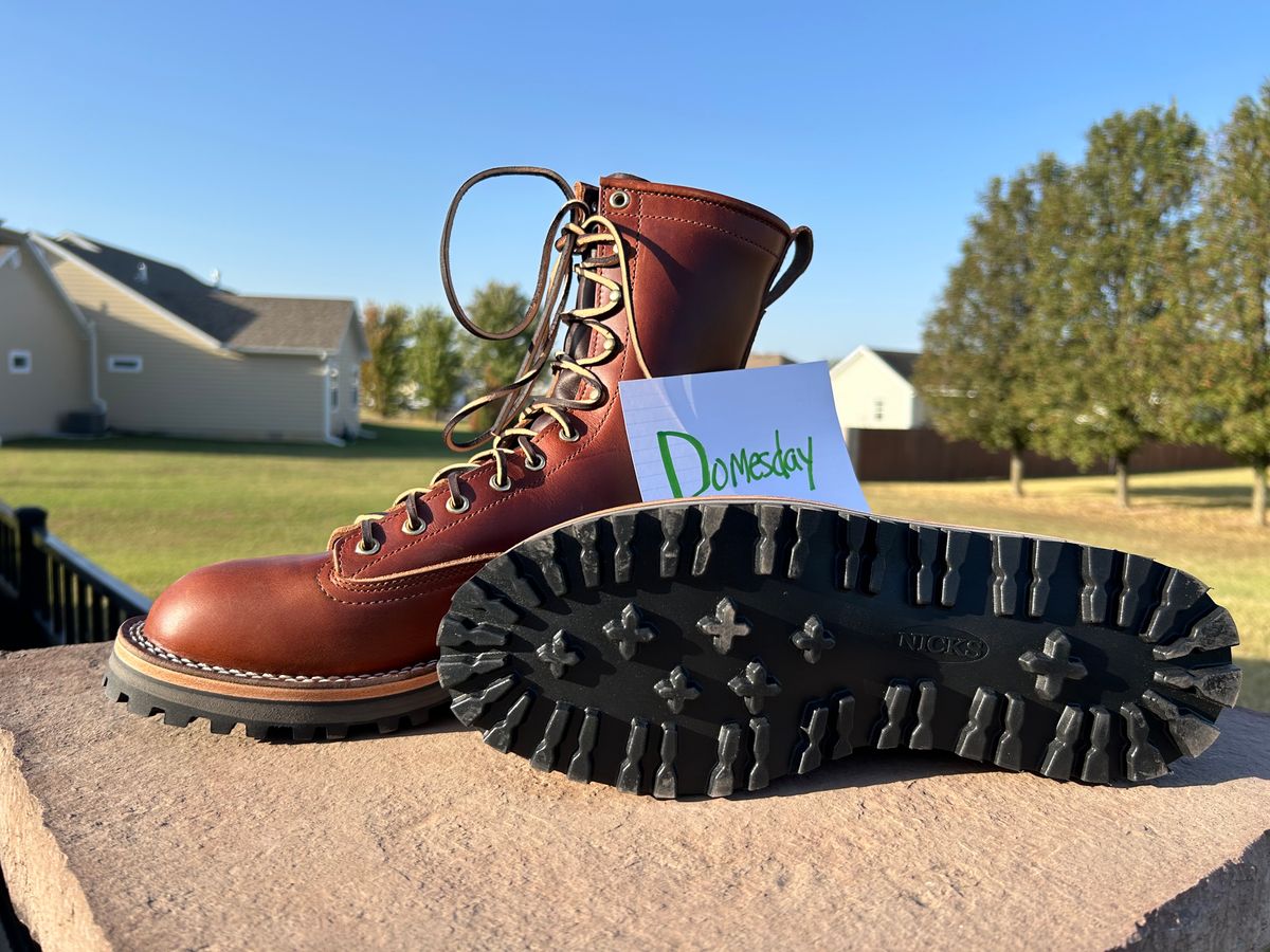Photo by MasonAlbertini on October 1, 2024 of the Nicks Lace to Toe Heritage in Seidel 1964 Brown Doublehsot.