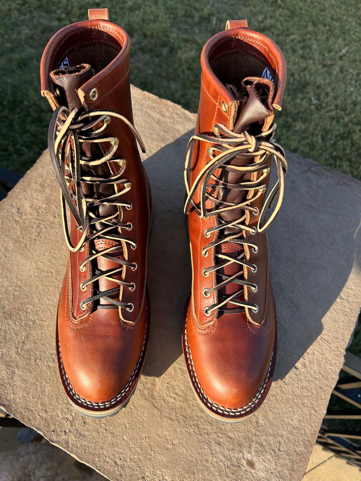 Photo by MasonAlbertini on October 1, 2024 of the Nicks Lace to Toe Heritage in Seidel 1964 Brown Doublehsot.