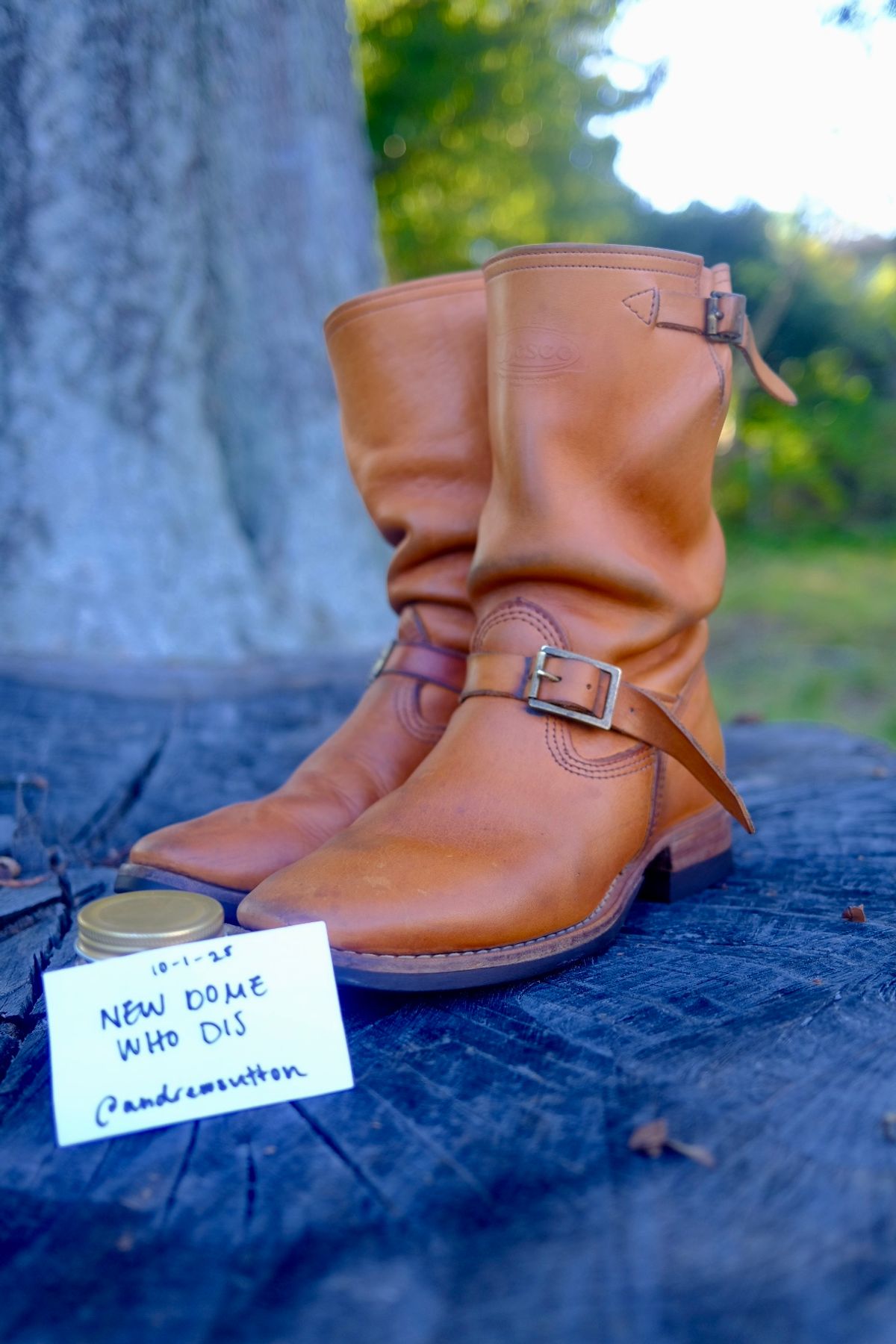 Photo by AndrewSutton on October 1, 2025 of the Wesco x S&S Van Cleef III in Horween Natural Essex.