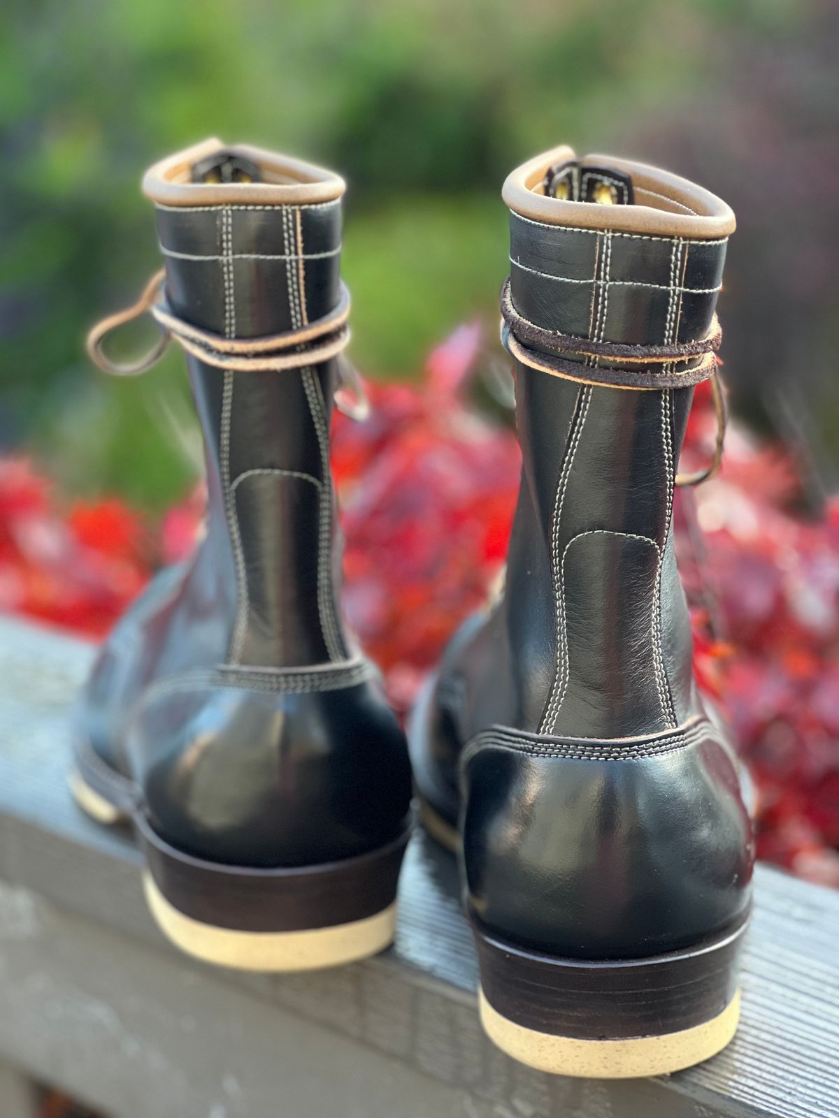 Photo by lakestitch on October 1, 2023 of the Role Club Underdogs in Hand-finished Overdyed Black.