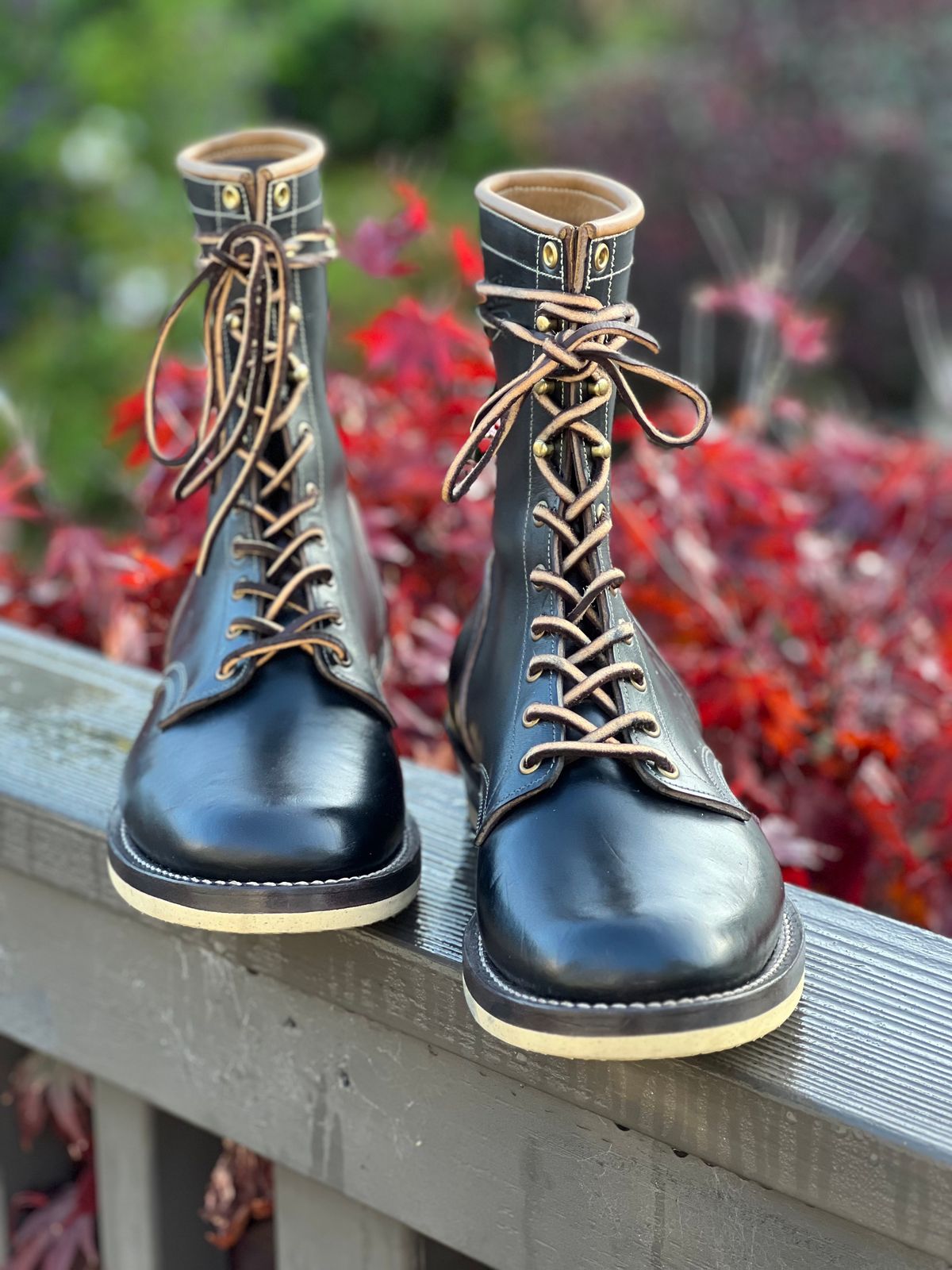 Photo by lakestitch on October 1, 2023 of the Role Club Underdogs in Hand-finished Overdyed Black.