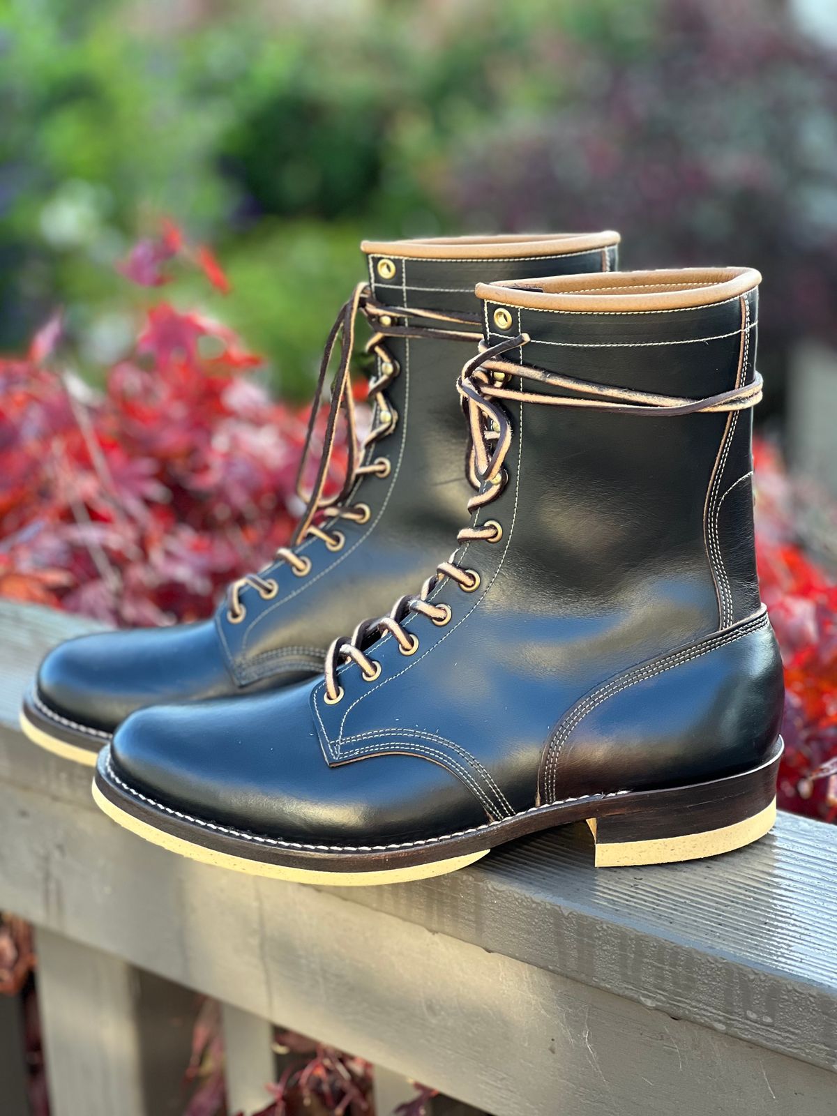 Photo by lakestitch on October 1, 2023 of the Role Club Underdogs in Hand-finished Overdyed Black.