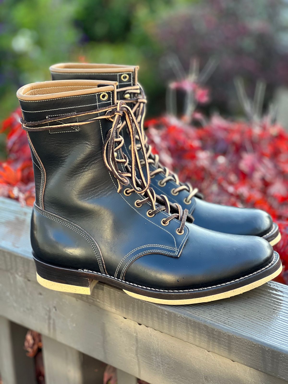 Photo by lakestitch on October 1, 2023 of the Role Club Underdogs in Hand-finished Overdyed Black.