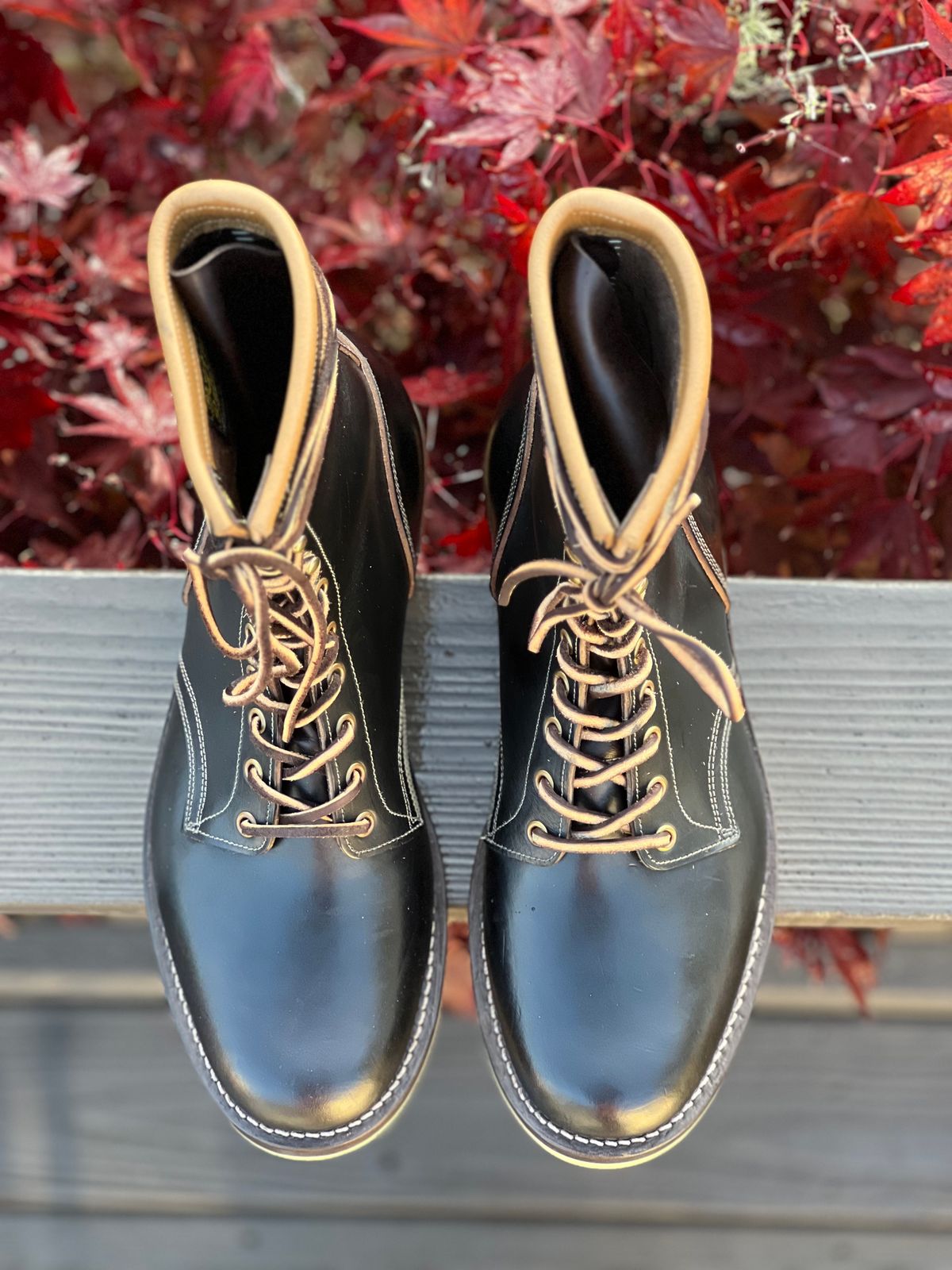 Photo by lakestitch on October 1, 2023 of the Role Club Underdogs in Hand-finished Overdyed Black.