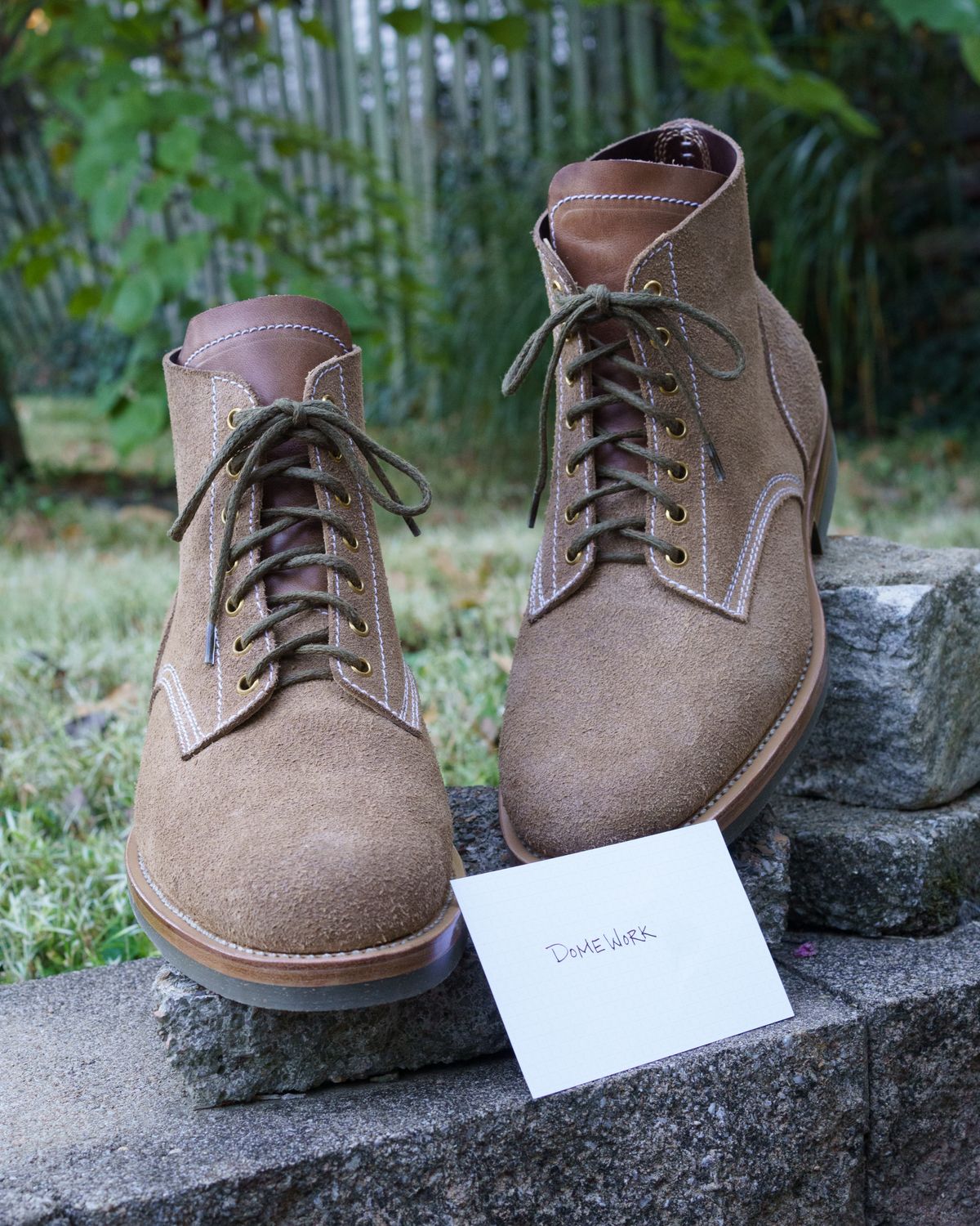 Photo by blake_more on October 1, 2022 of the Sagara Boondocker in Horween Natural Chromexcel Roughout.