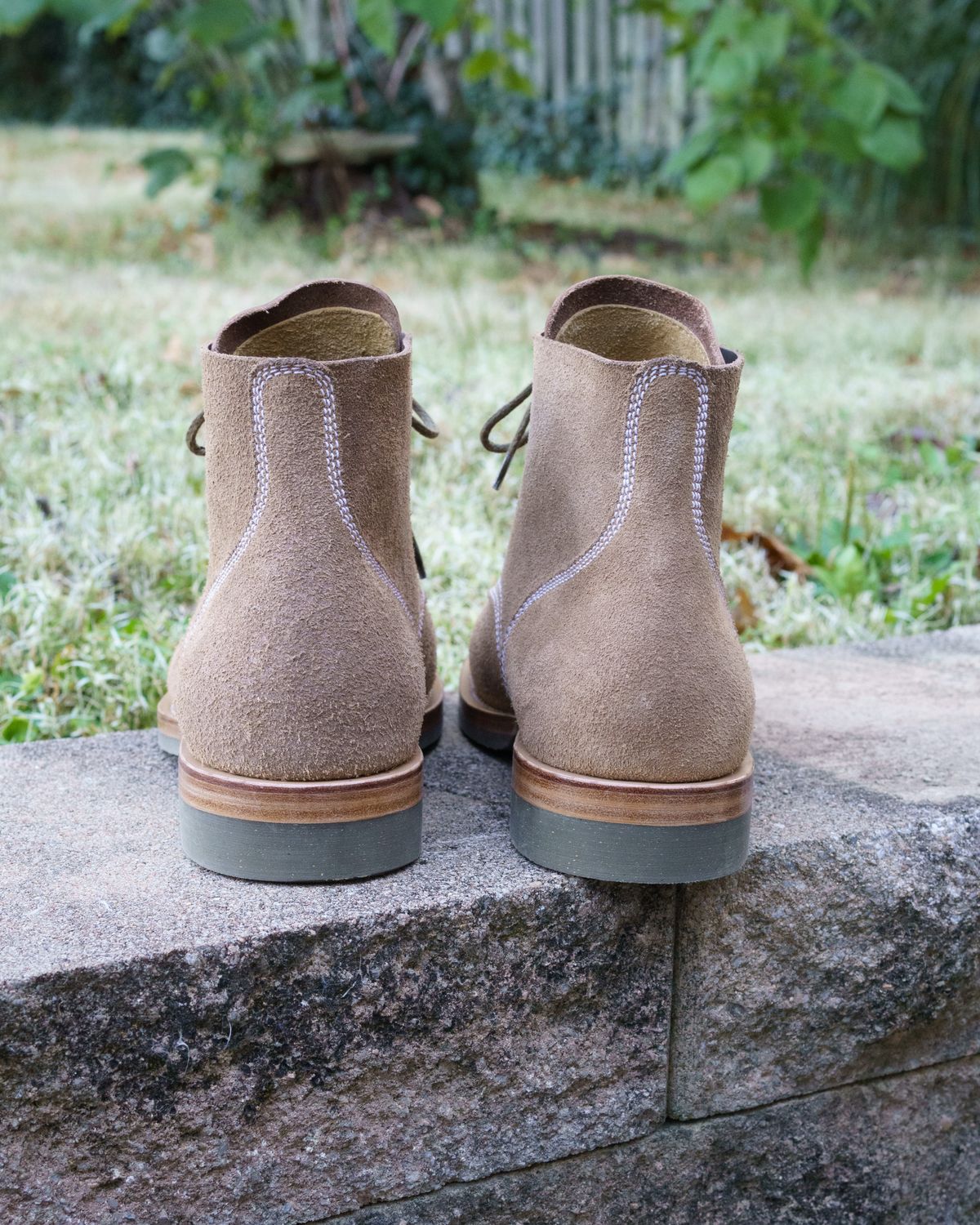 Photo by blake_more on October 1, 2022 of the Sagara Boondocker in Horween Natural Chromexcel Roughout.