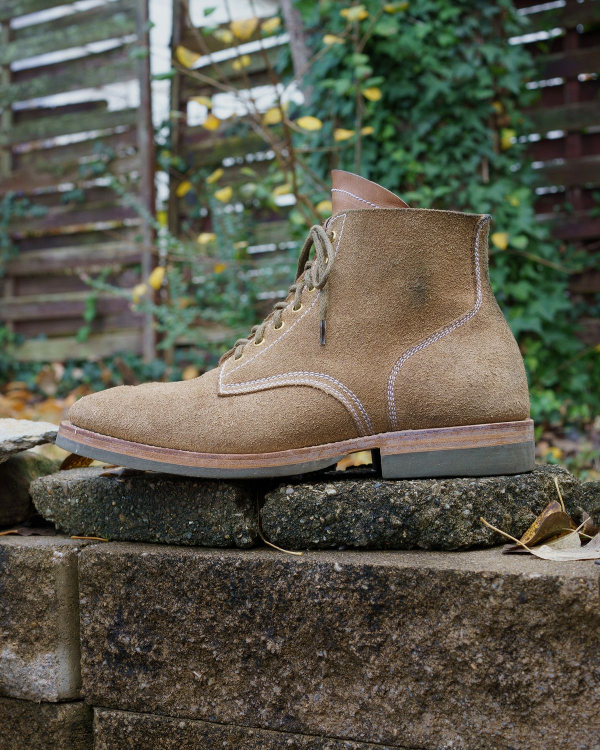 Photo by blake_more on November 1, 2022 of the Sagara Boondocker in Horween Natural Chromexcel Roughout.