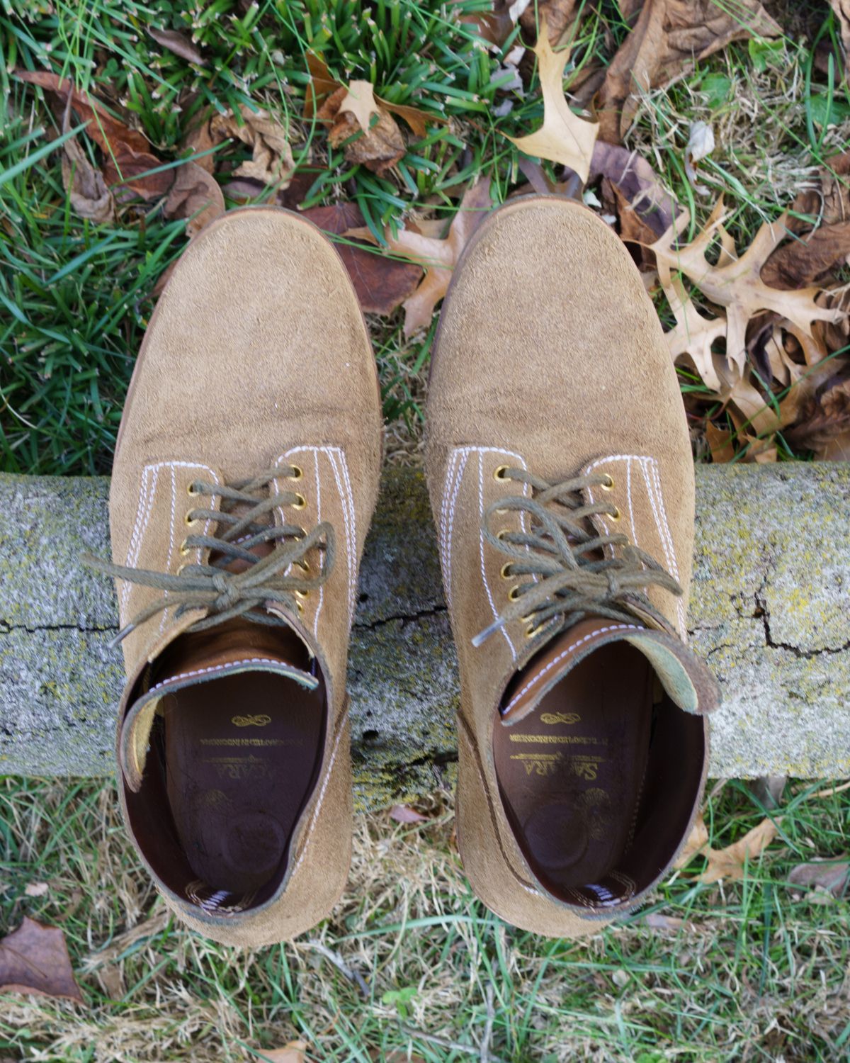 Photo by blake_more on December 2, 2022 of the Sagara Boondocker in Horween Natural Chromexcel Roughout.