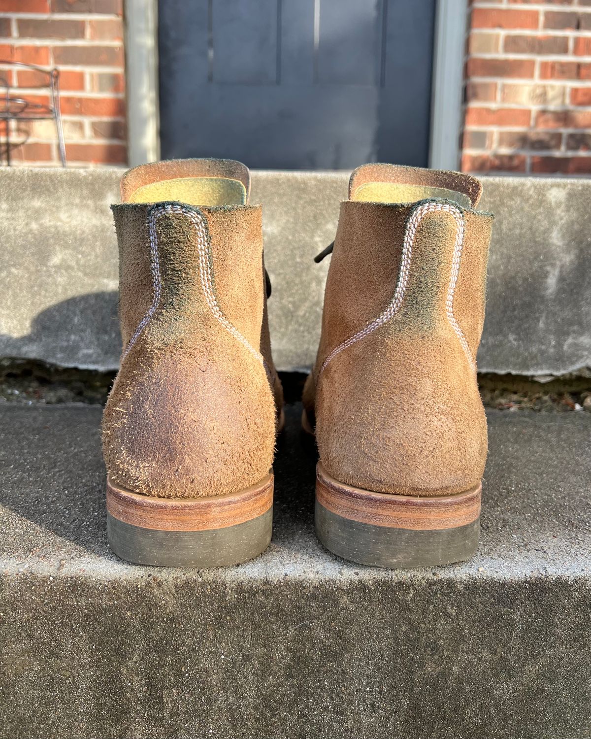 Photo by blake_more on January 4, 2023 of the Sagara Boondocker in Horween Natural Chromexcel Roughout.