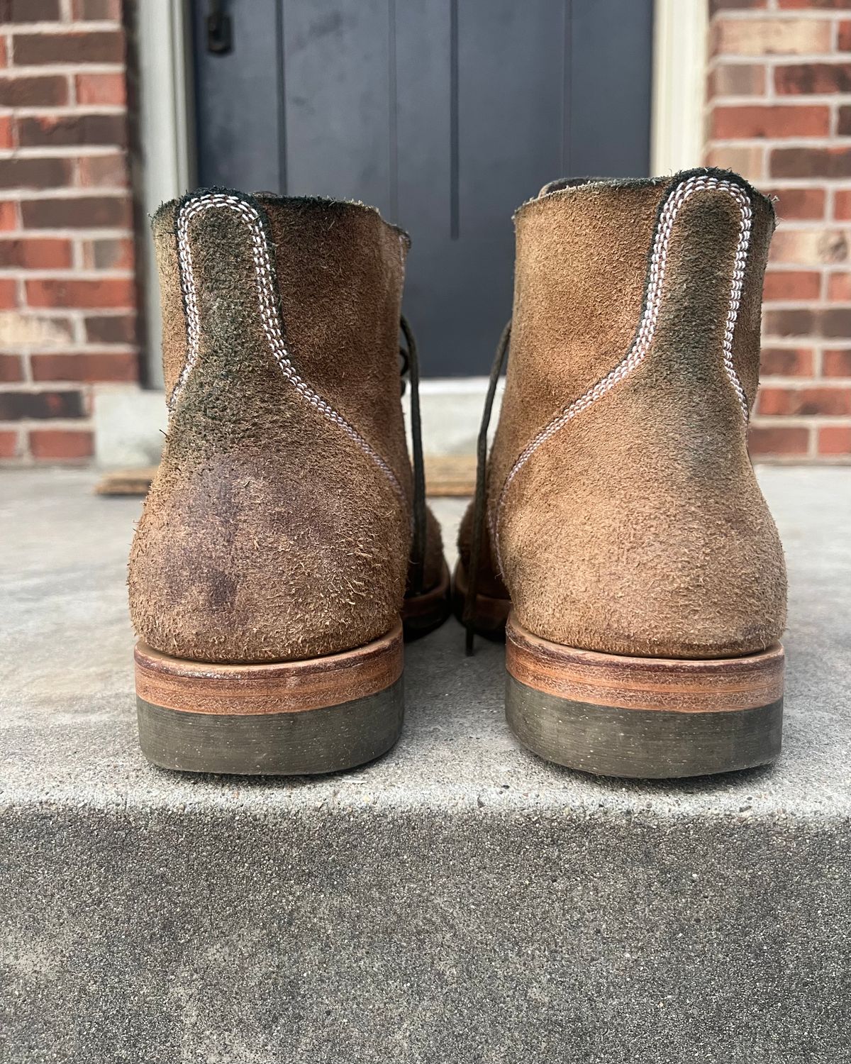 Photo by blake_more on February 4, 2023 of the Sagara Boondocker in Horween Natural Chromexcel Roughout.