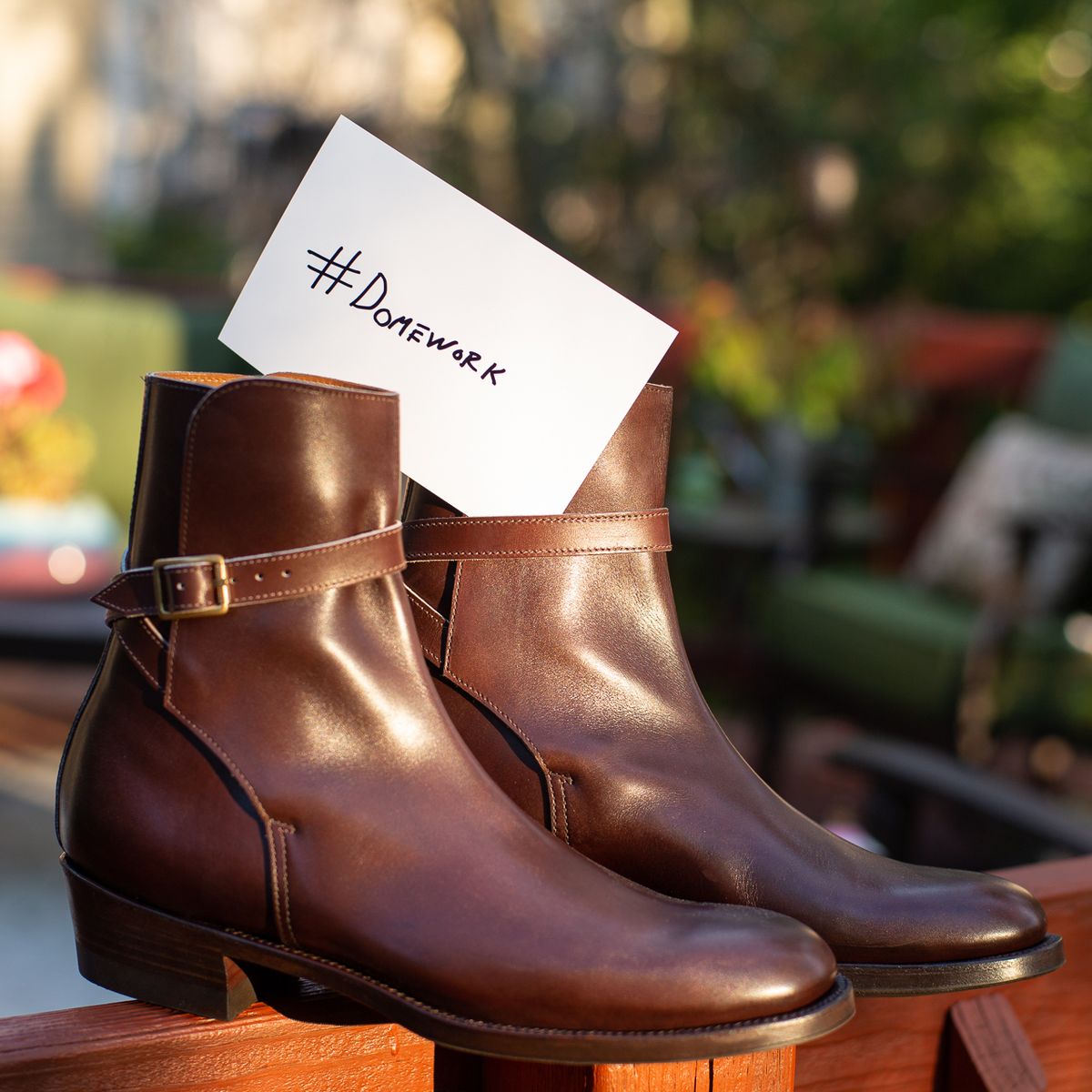 Photo by bhinks on October 3, 2022 of the Clinch Jodhpur Boots in Brown French Calfskin.