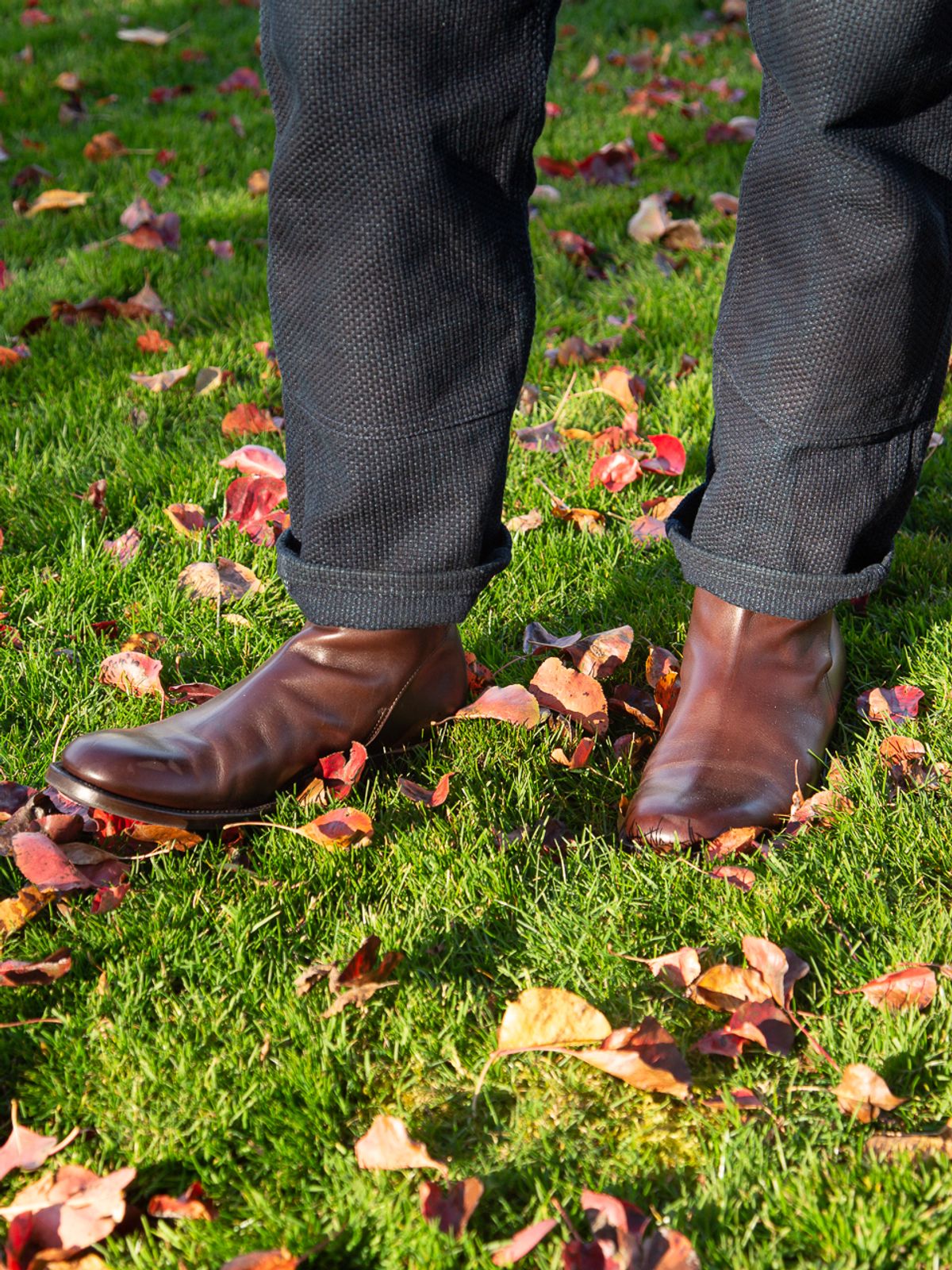 Photo by bhinks on November 4, 2022 of the Clinch Jodhpur Boots in Brown French Calfskin.