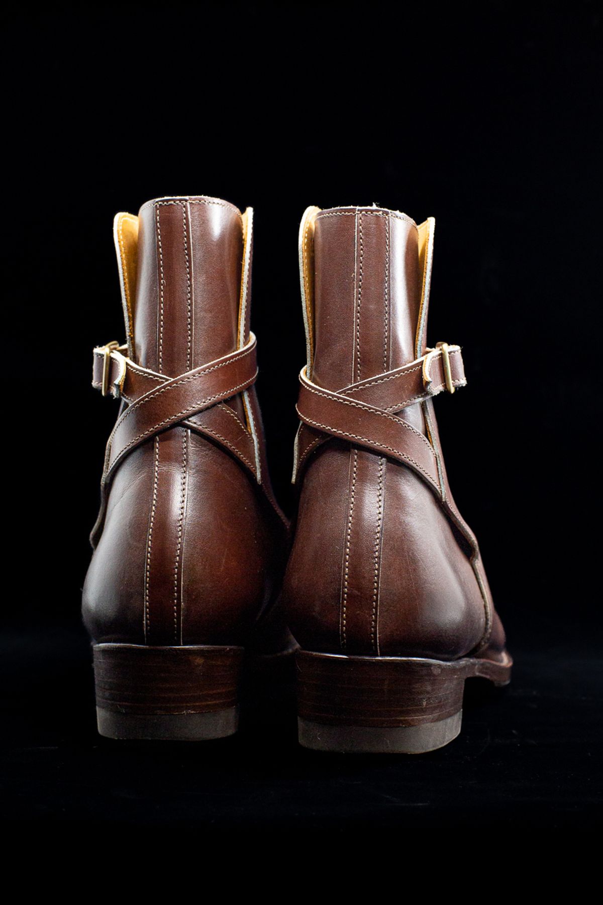 Photo by bhinks on November 4, 2022 of the Clinch Jodhpur Boots in Brown French Calfskin.