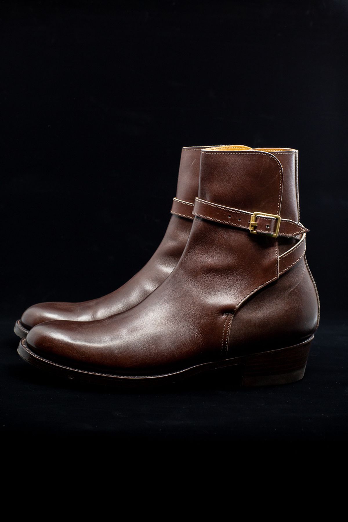 Photo by bhinks on November 4, 2022 of the Clinch Jodhpur Boots in Brown French Calfskin.